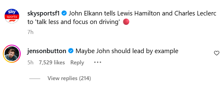 Jenson Button's frosty response to the John Elkann Ferrari comments. 