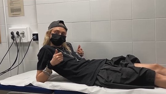 Taylor Momsen got bitten by a bat on stage in Spain.