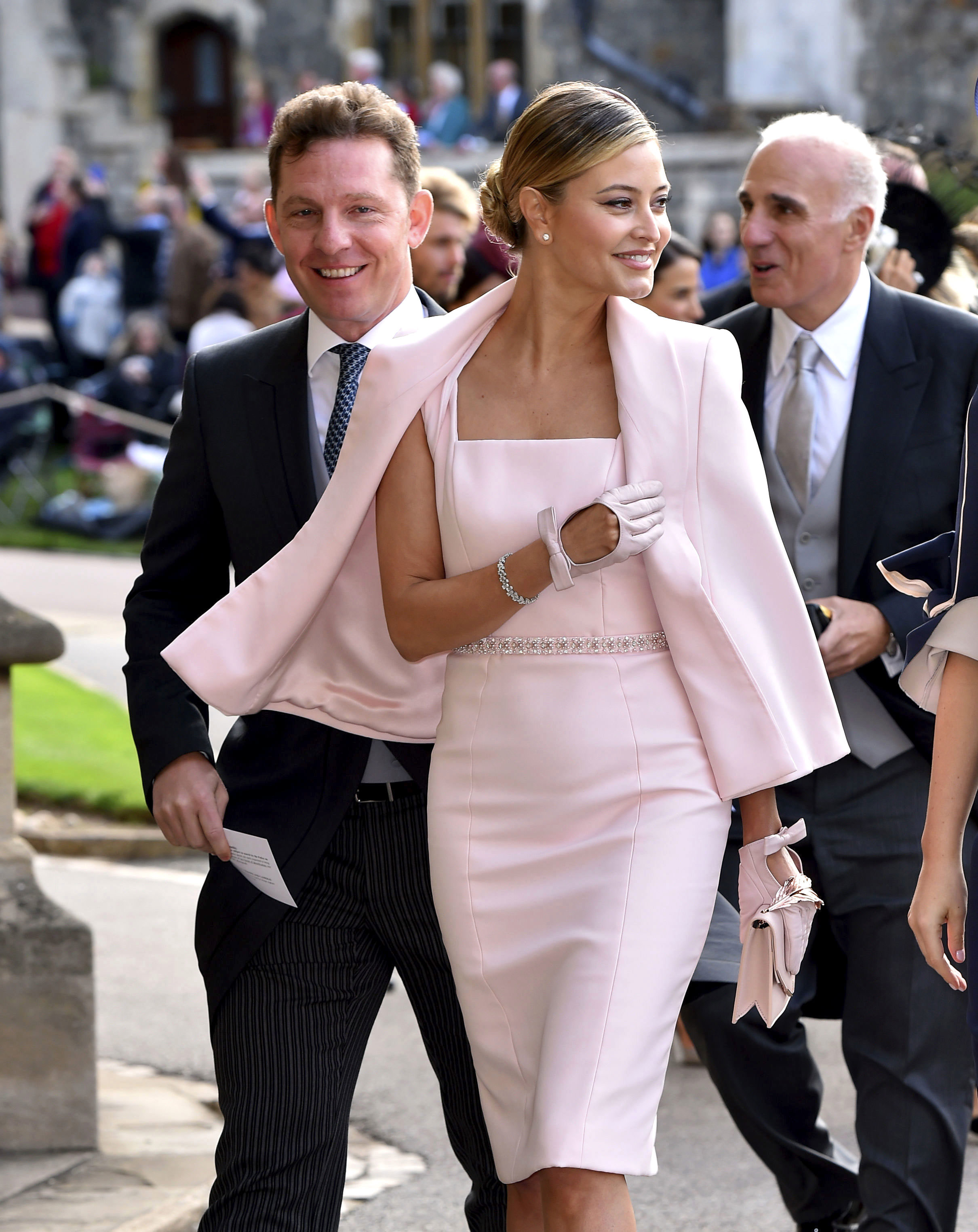 Nick Candy and Holly Valance arrive for the wedding of Princess Eugenie of York and Jack Brooksbank 