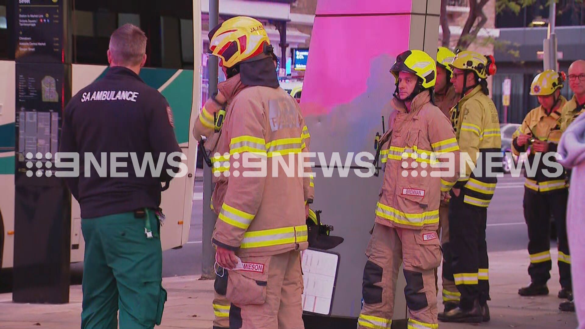 The man allegedly walked onto a chartered coach, with about 40 passengers on it, and tried to drive it away on Franklin Street in Adelaide at 5.54am.