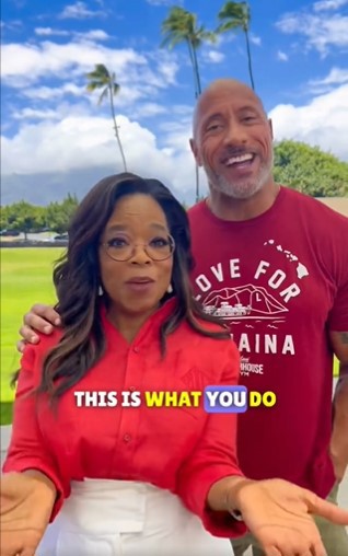 Oprah Winfrey and Dwayne Johnson announce launch of the People's Fund of Maui