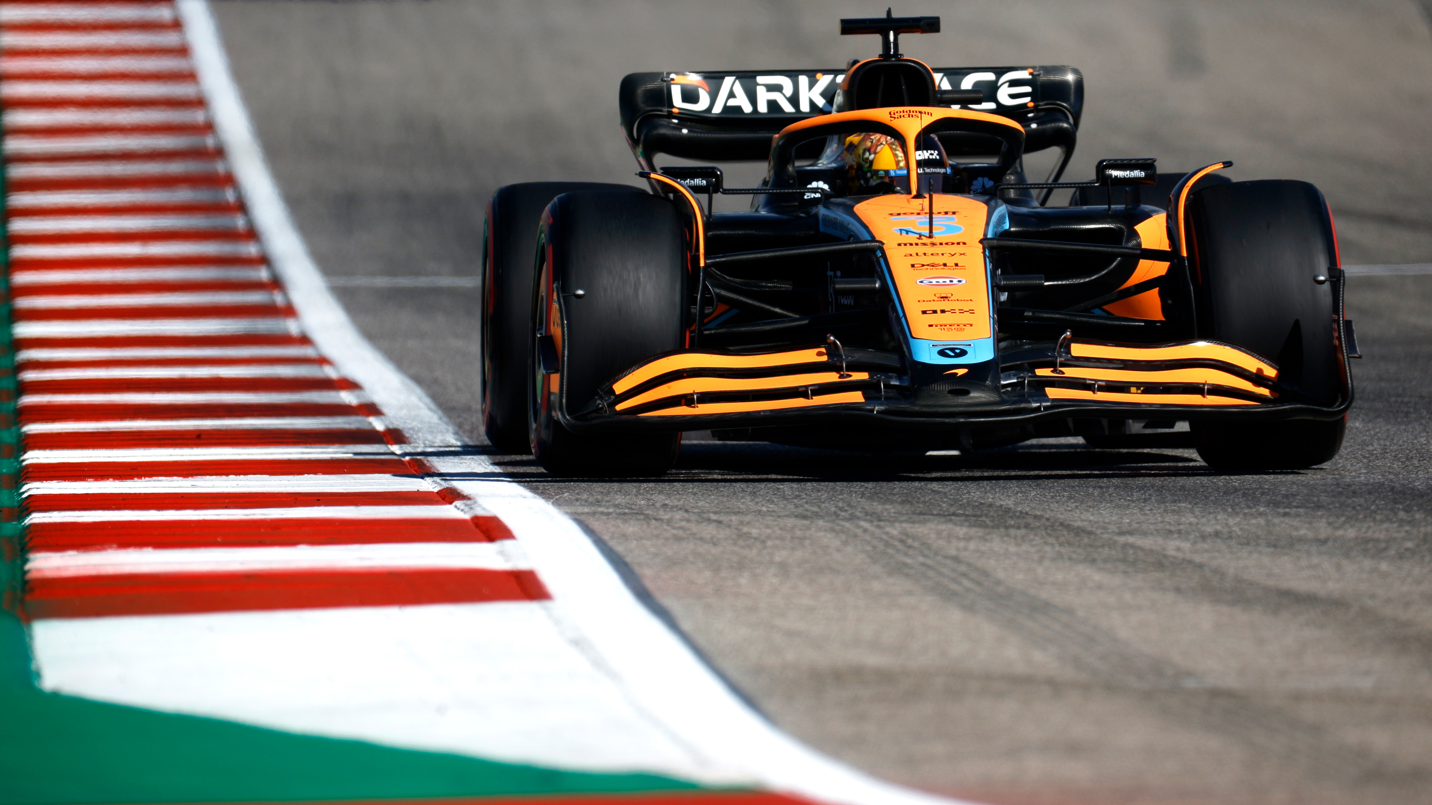 Daniel Ricciardo of Australia driving the (3) McLaren MCL36 Mercedes on track during final practice ahead of the F1 Grand Prix of USA at Circuit of The Americas on October 22, 2022 in Austin, Texas. (Photo by Jared C. Tilton/Getty Images)