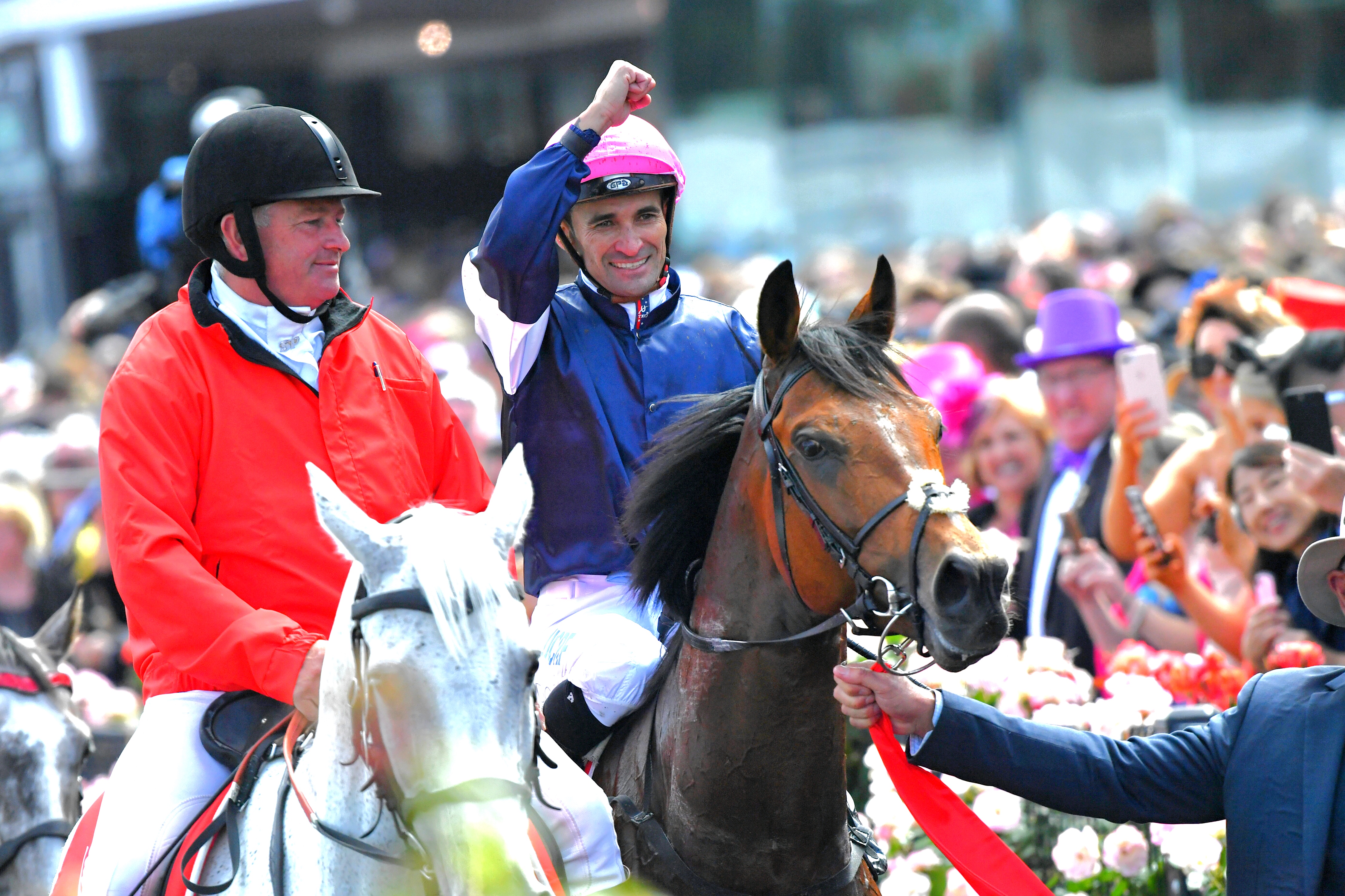 Corey Brown on Rekindling after winning the 2017 Melbourne Cup.