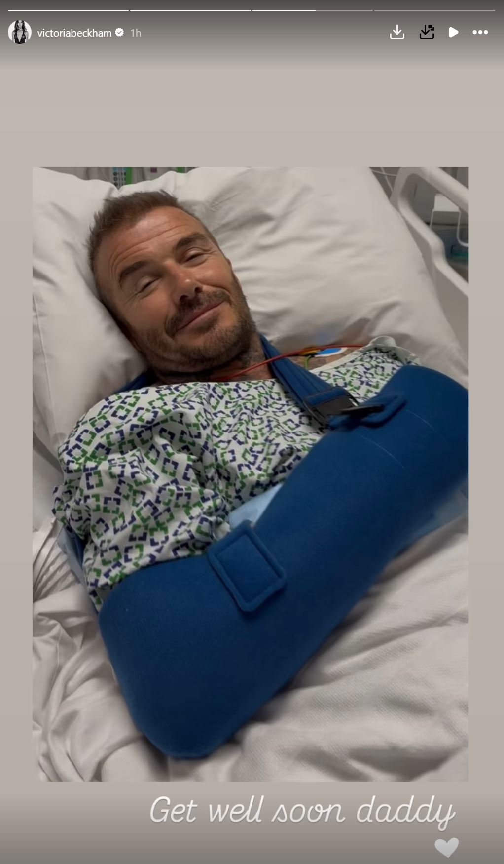 David Beckham in hospital