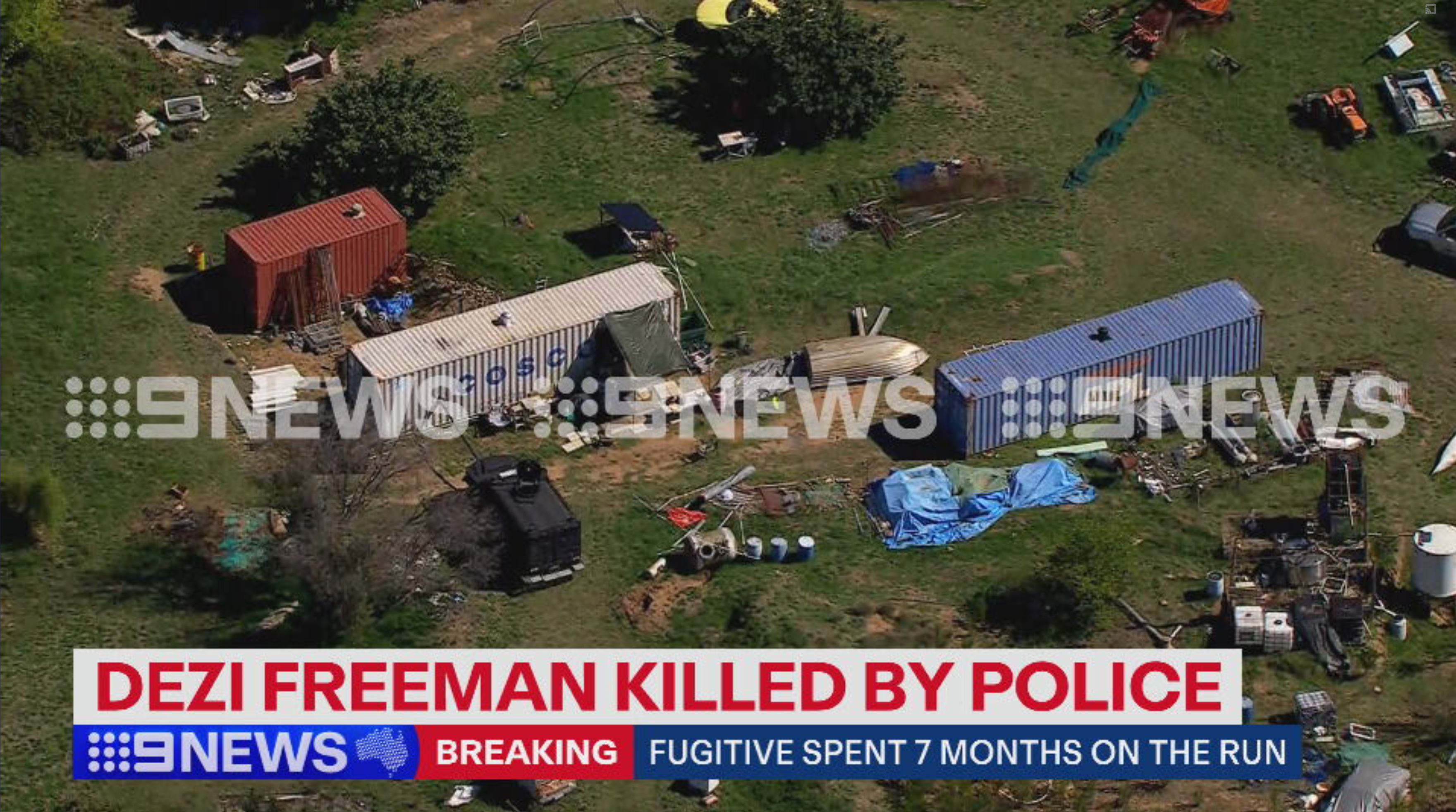 The Thologolong property where Dezi Freeman was reportedly shot dead.