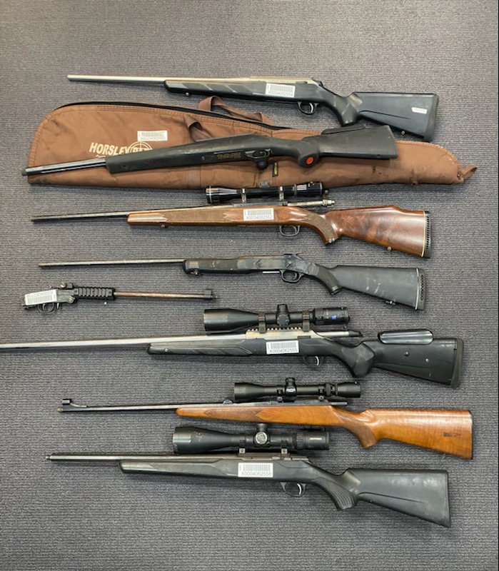 Police also seized firearms, which were found in the car of the Hunter Valley man. 