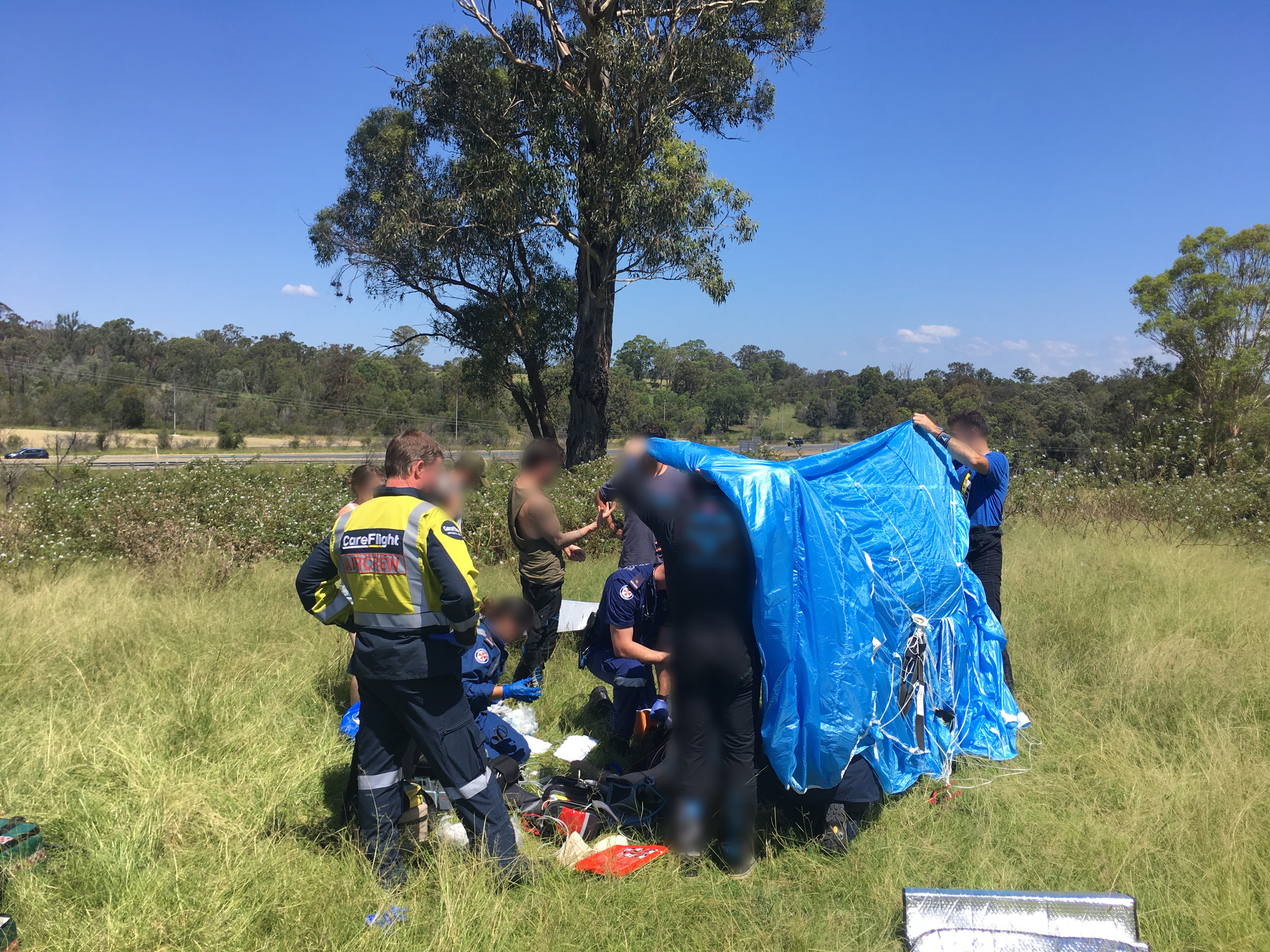 The man suffered fractures and spinal injuries.
