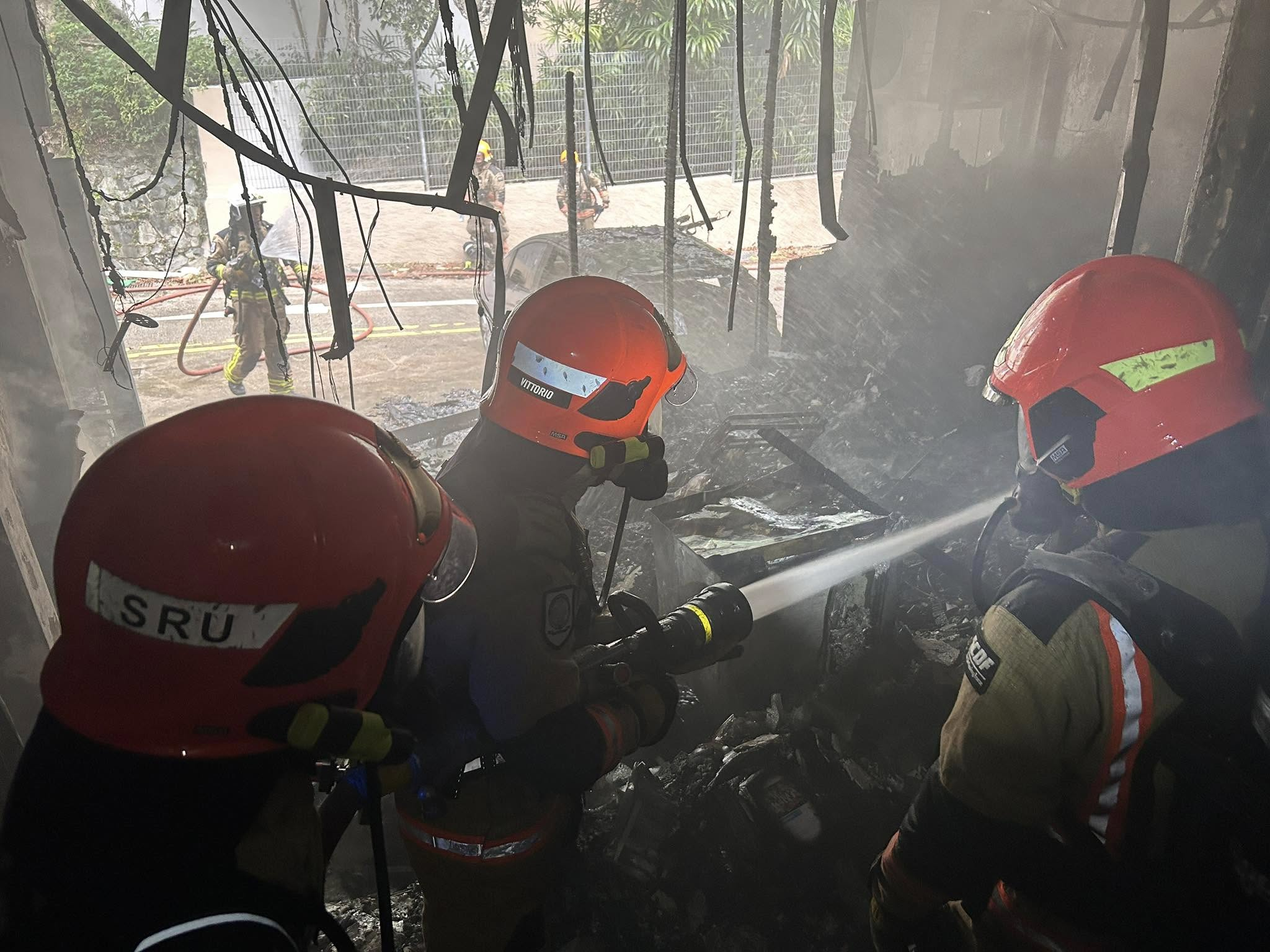 The Singaporean Civil Defence Force (SCDF) was alerted to the fire at a 3-storey building about 9.45am on Tuesday.