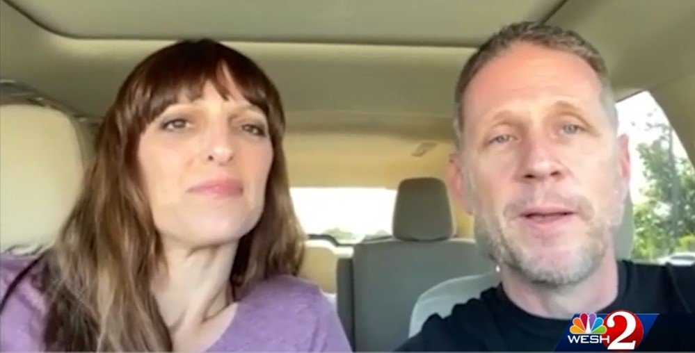 Jason and Rachel Smith told local media they were taking their small dachshund for a walk when the bear began charging at them.
