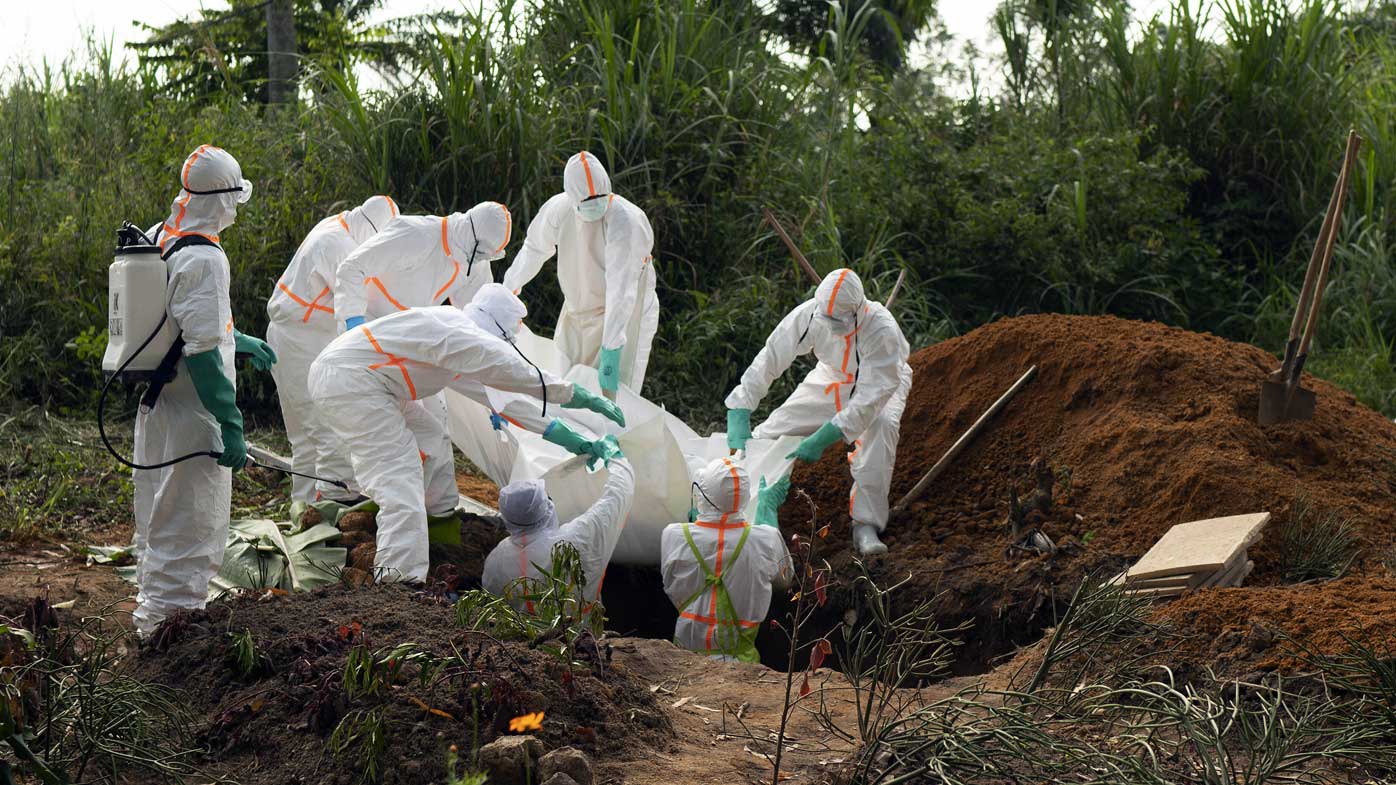 Graves are dug to bury Ebola victims in Beni, Democratic Republic of Congo.
