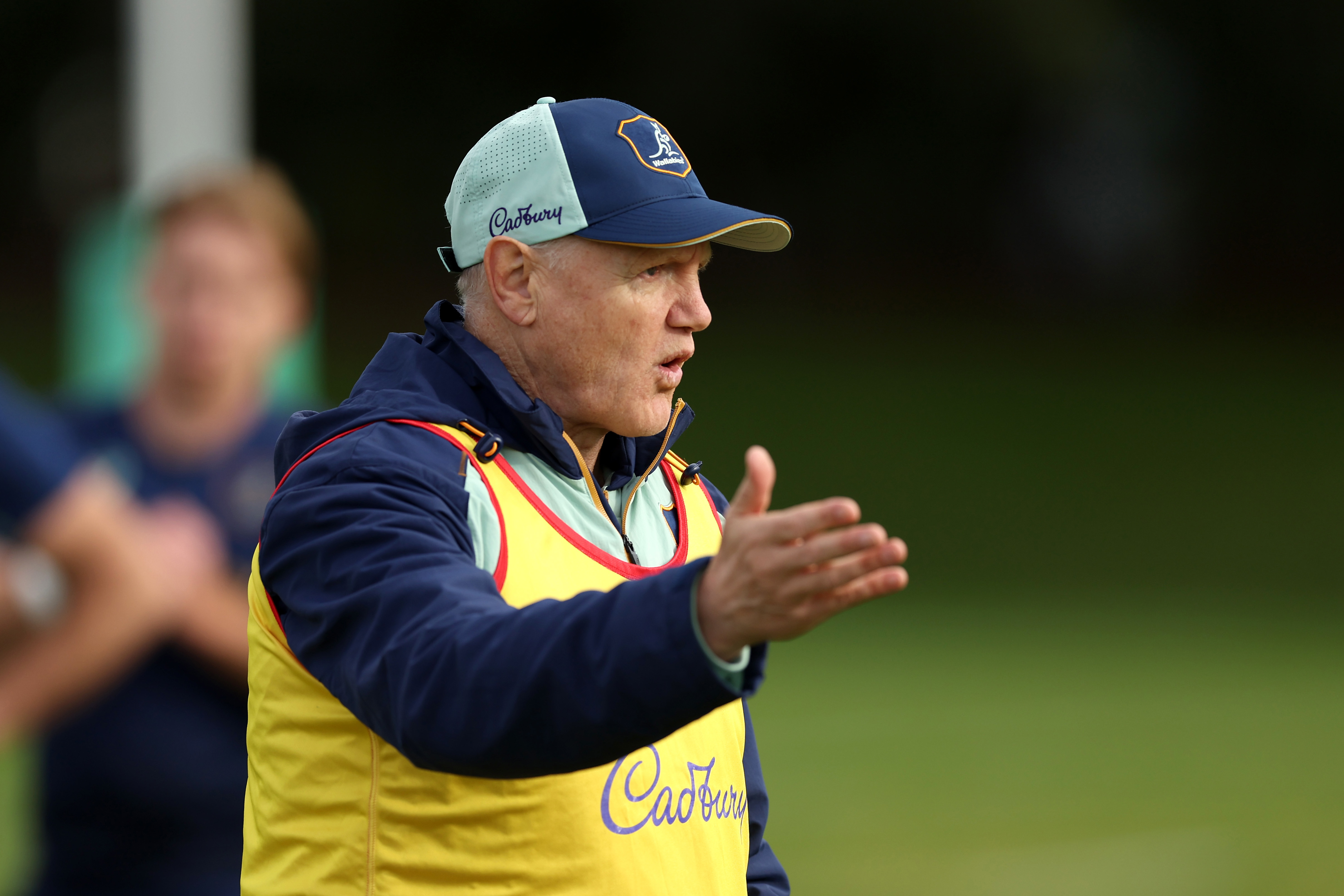 Wallabies coach Joe Schmidt during a Wallabies training session at David Phillips Sports Complex.