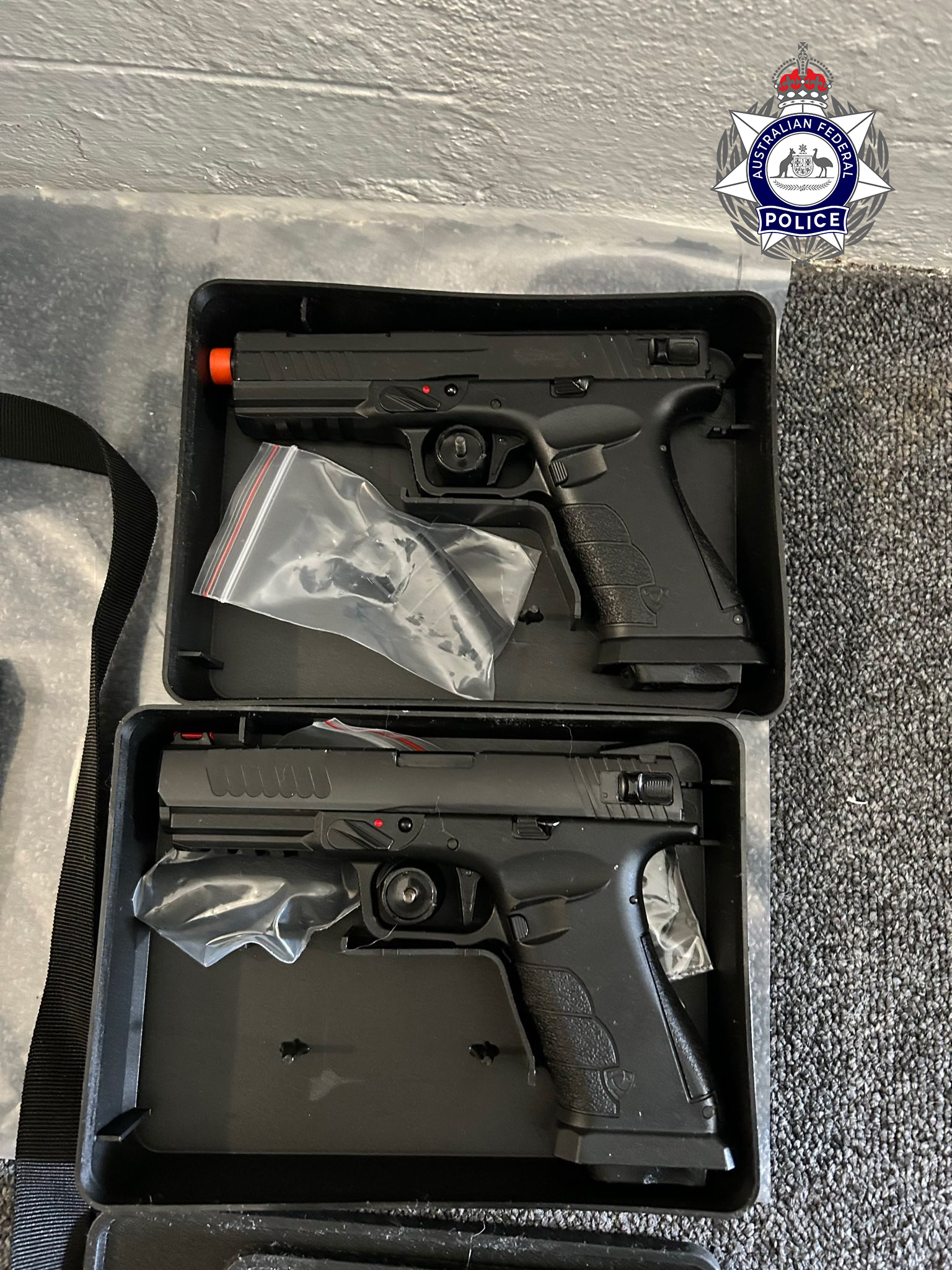 Air guns seized from a Villawood property.