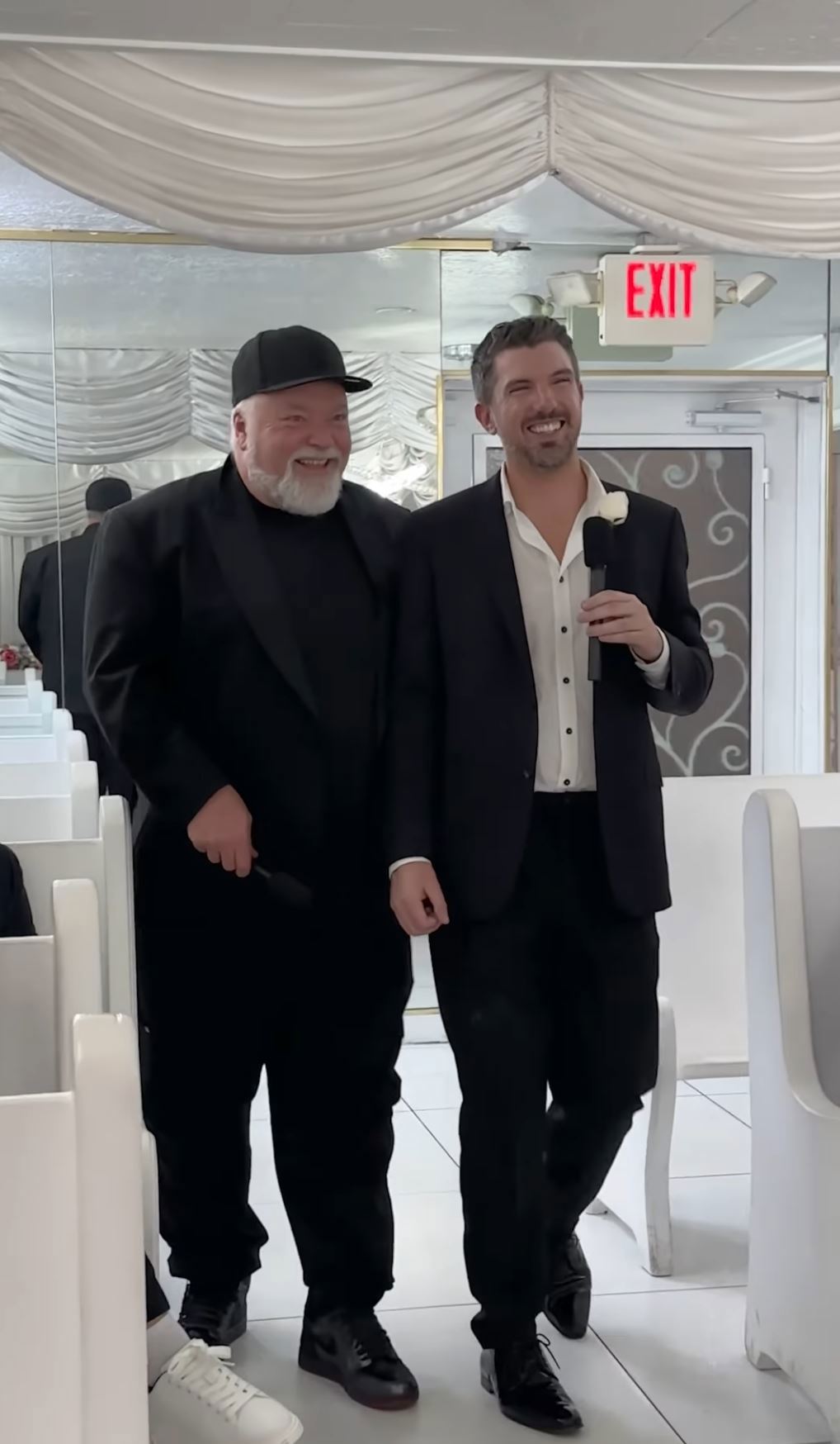 Kyle Sandilands and Brooklyn Ross at Las Vegas wedding