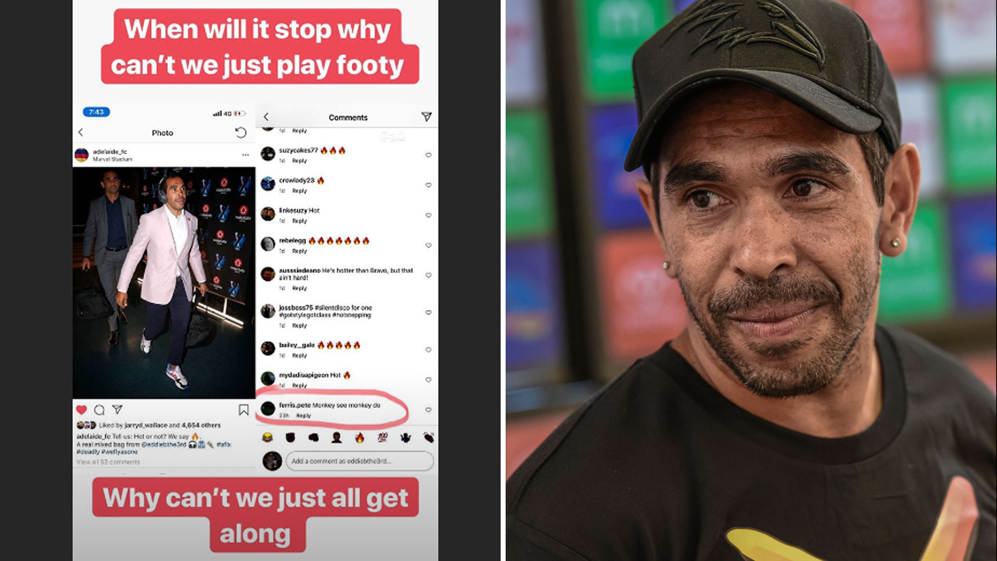 Adelaide Back Eddie Betts After Afl Legend Cops Shocking Racist Slur On Social Media [ 785 x 1396 Pixel ]