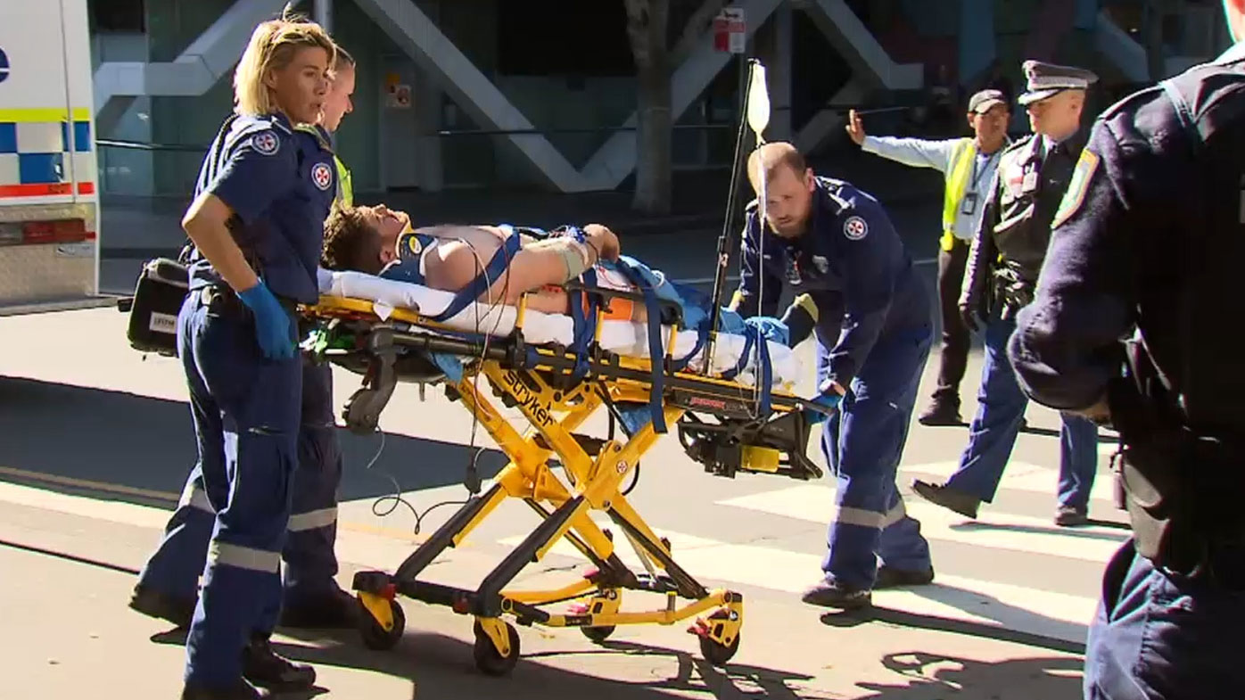 A man suffered critical injuries at a Darling Harbour wharf.