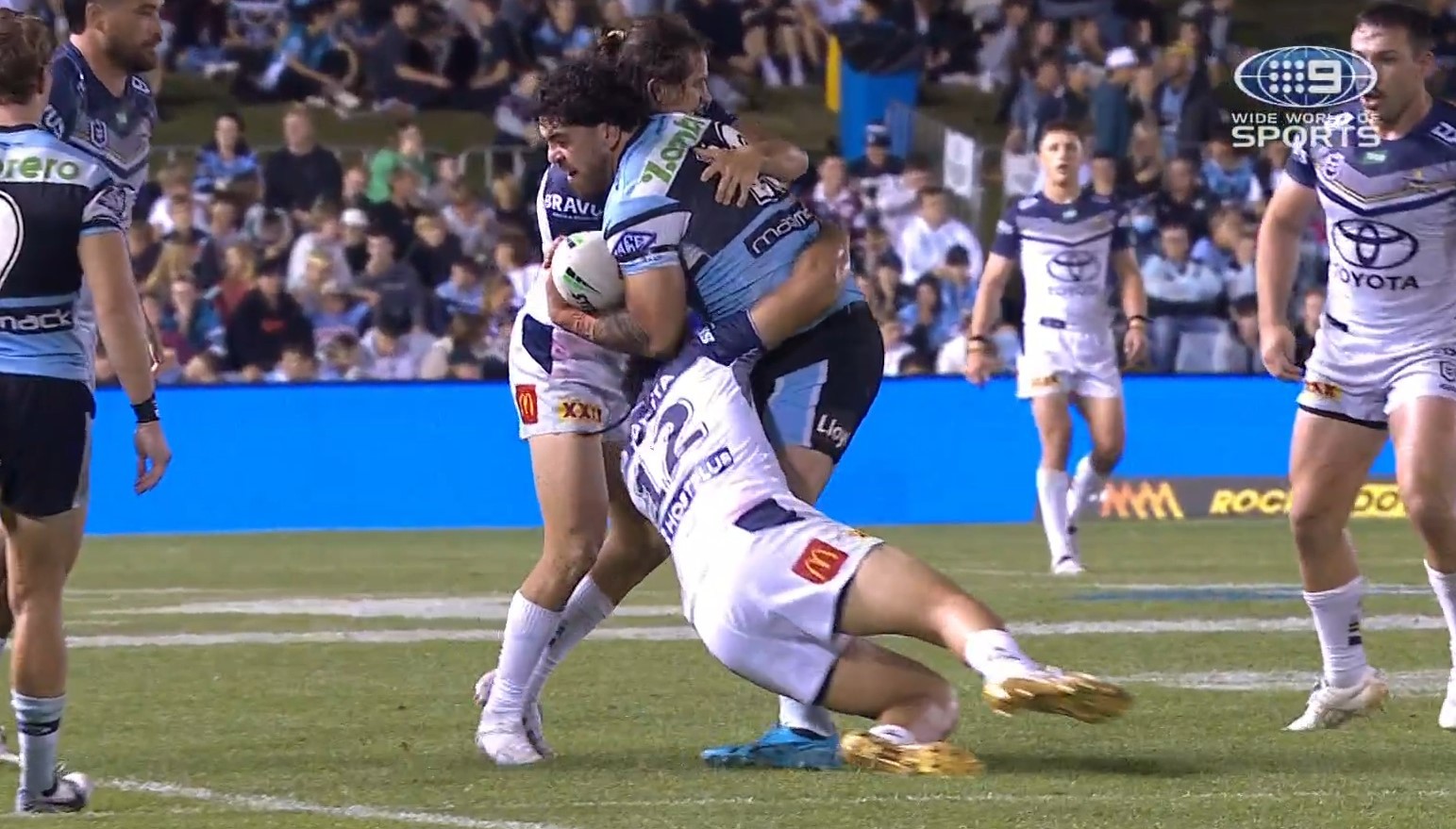 Jeremiah Nanai was binned for a hip-drop on Braden Hamlin-Uele.