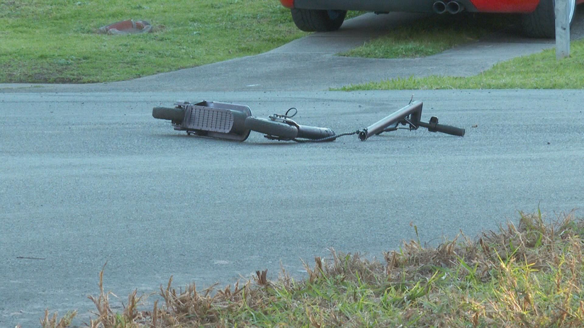 The child was riding his e-scooter while on school holidays when he was hit by a white Toyota Camry.