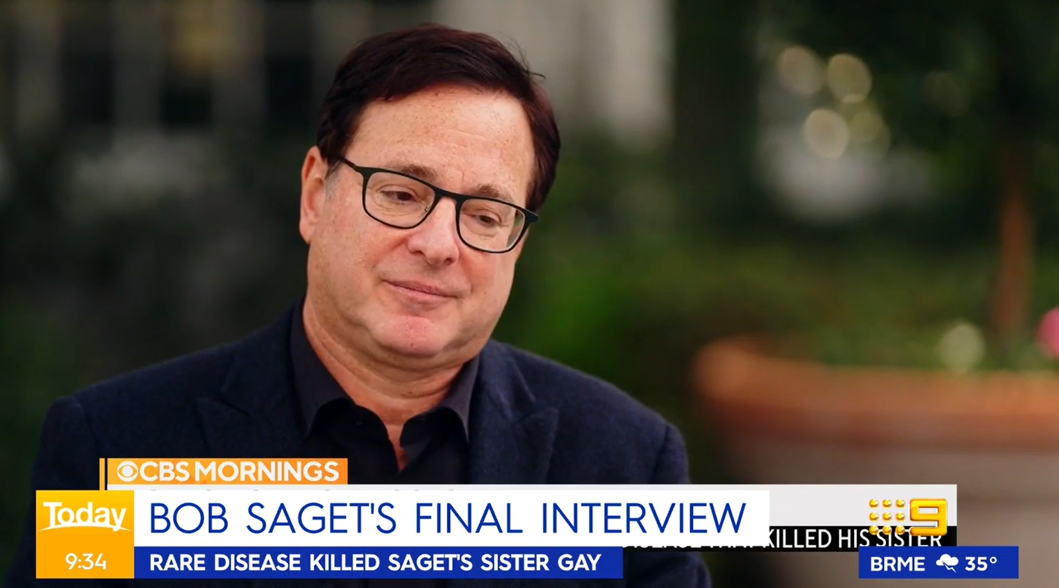 Bob Saget gives emotional admission about sister's death in last ever TV interview.