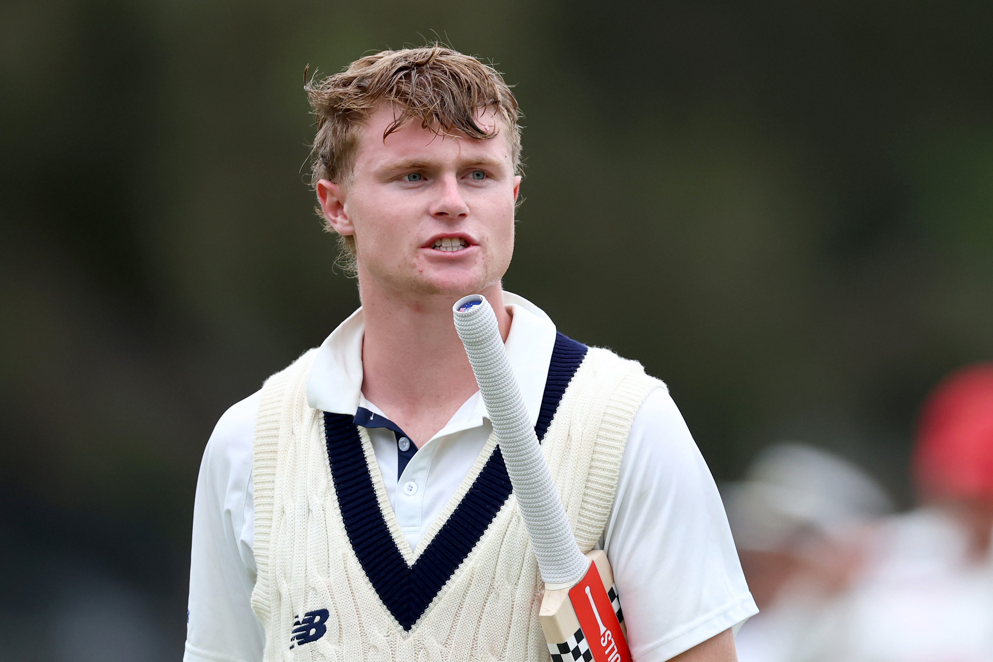 MELBOURNE, AUSTRALIA - MARCH 15: Oliver Peake of Victoria walks off the field at the conclusion of day two of the Sheffield Shield match between Victoria and South Australia at CitiPower Centre, on March 15, 2026, in Melbourne, Australia. (Photo by Josh Chadwick/Getty Images)