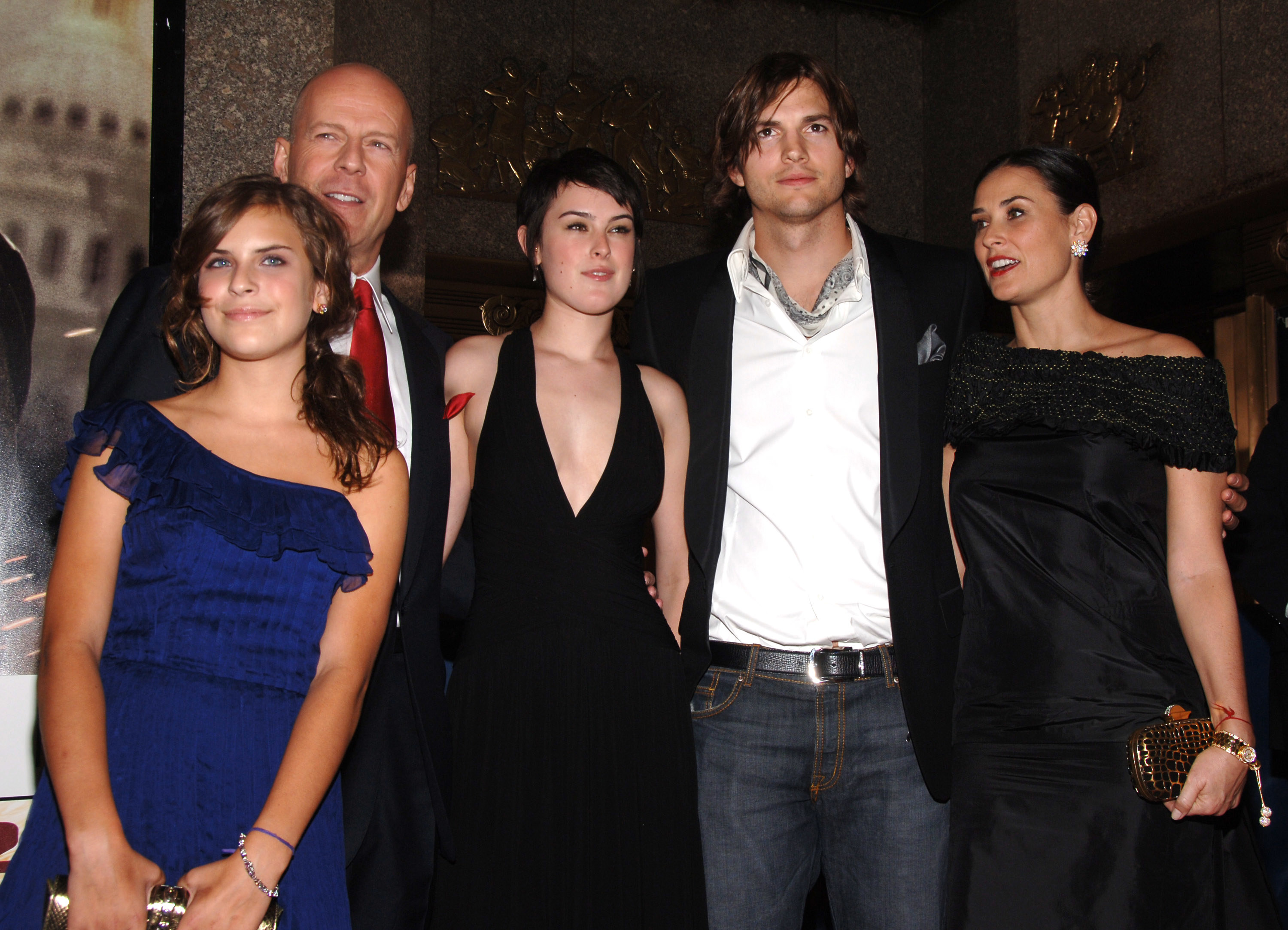 Bruce Willis, Ashton Kutcher and Demi Moore