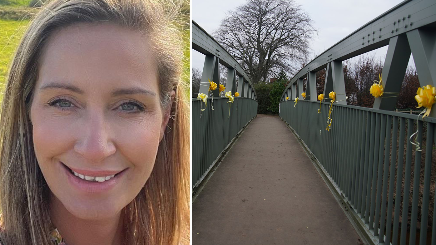 Yellow ribbons of hope have been tied to a bridge for missing mother Nicola Bulley. 