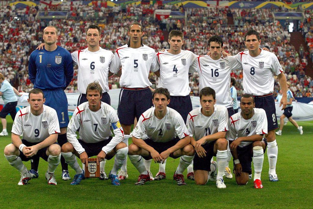 England's 2006 World Cup quarter final starting squad.