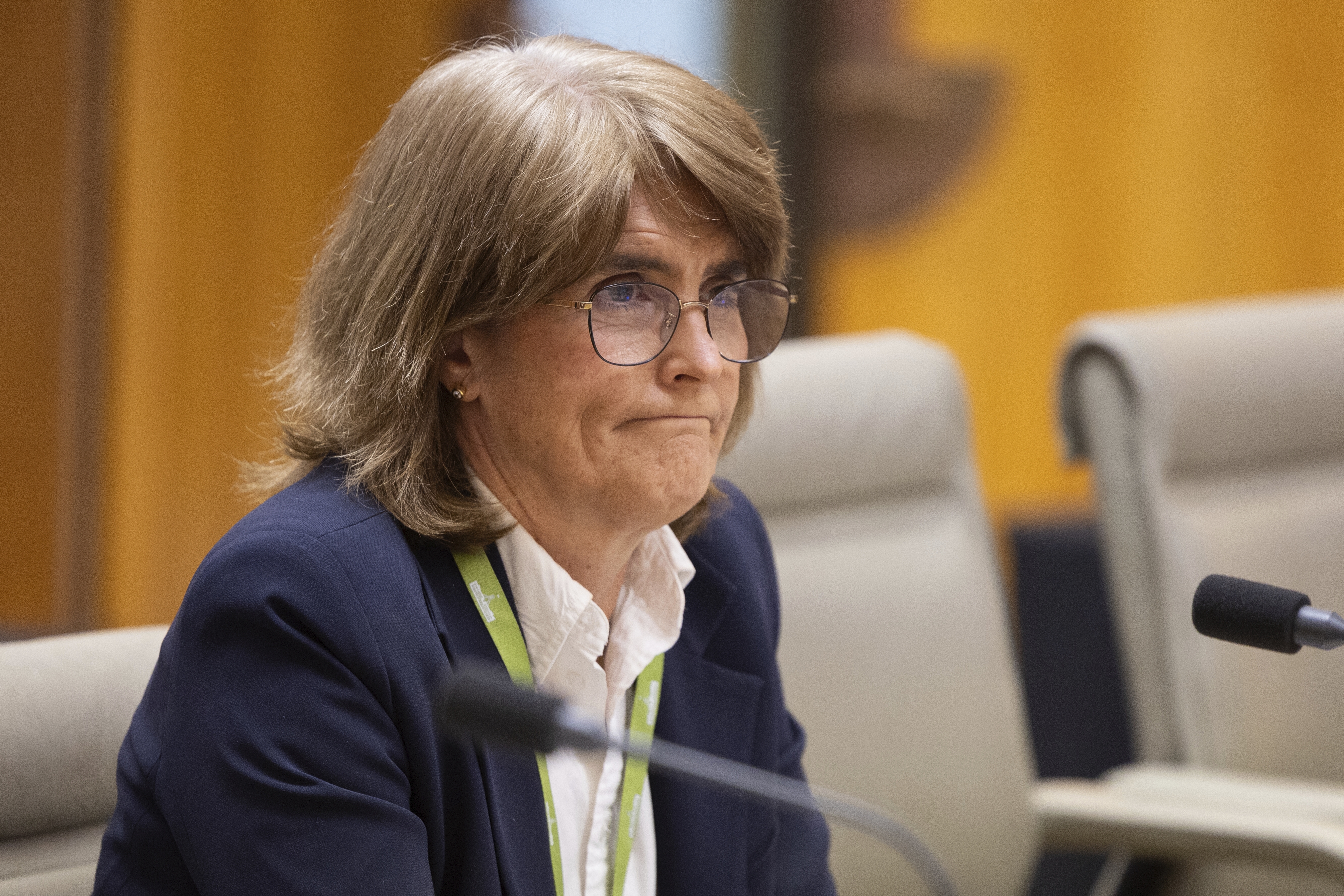 Governor of the Reserve Bank of Australia, Michele Bullock, during a Senate estimates hearing