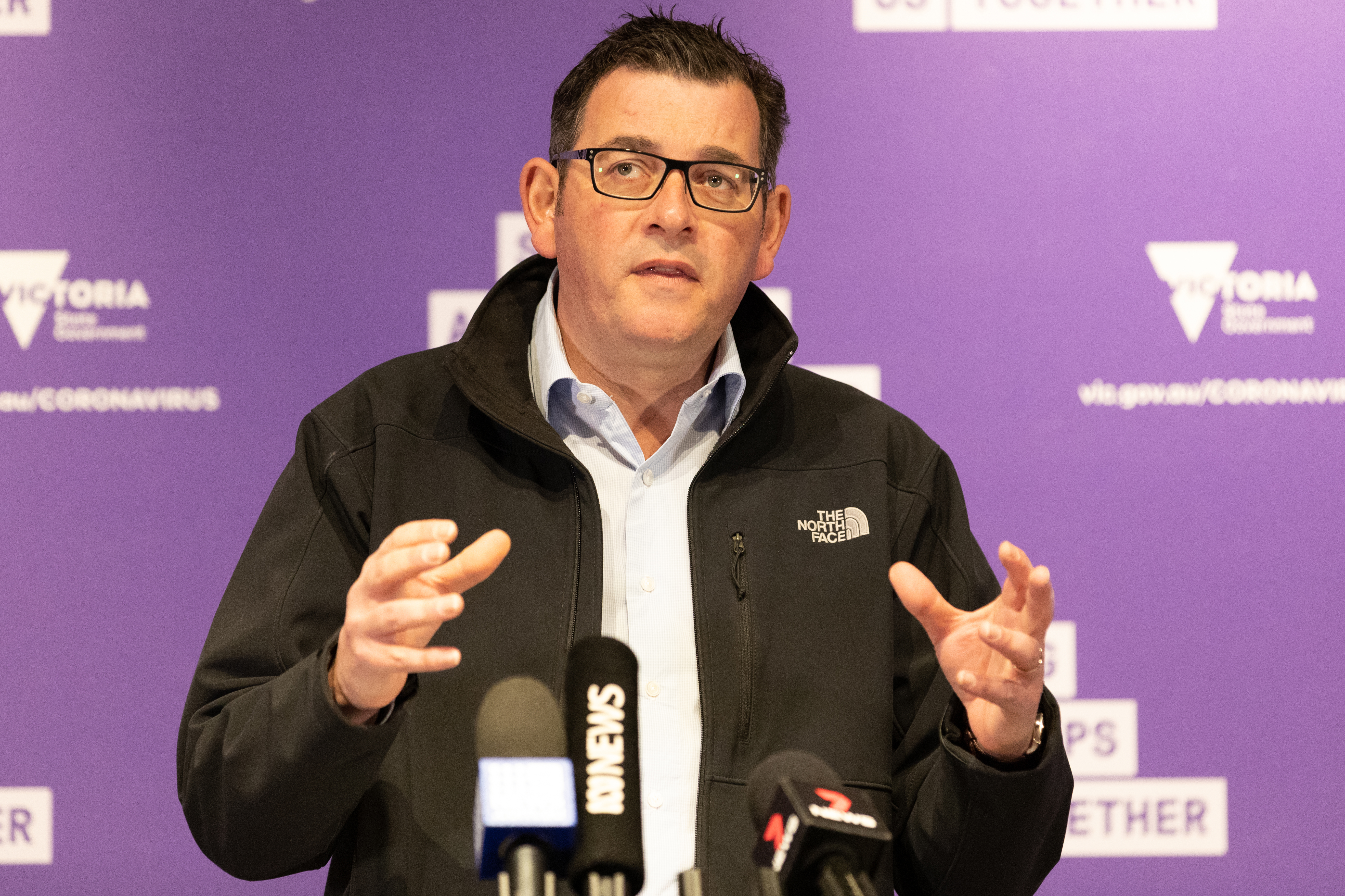 Premier of Victoria Daniel Andrews speaks during a Press conference on July 05, 2020 