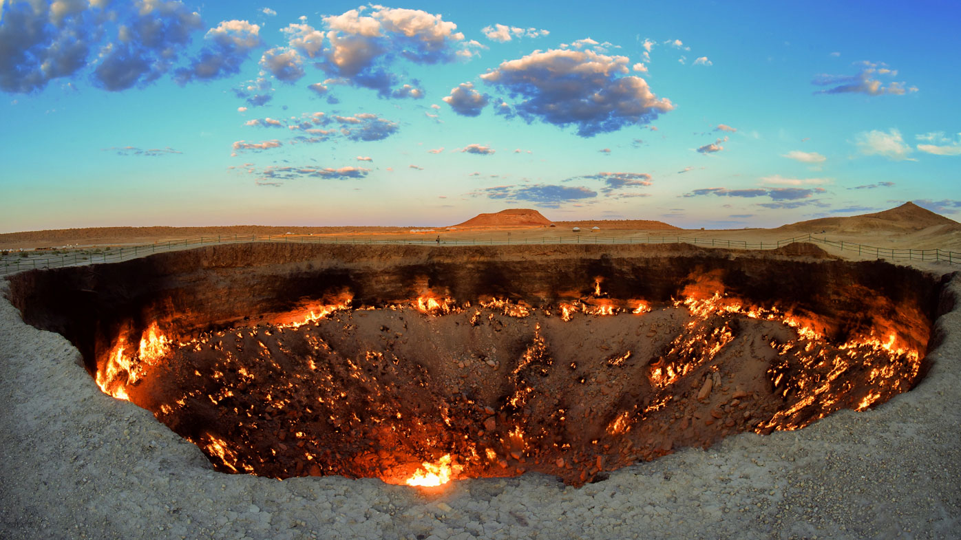 The crater fire named "Gates of Hell" has been on fire for decades 
