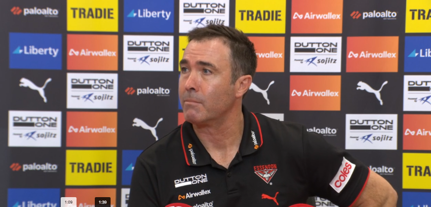 Essendon coach Brad Scott.