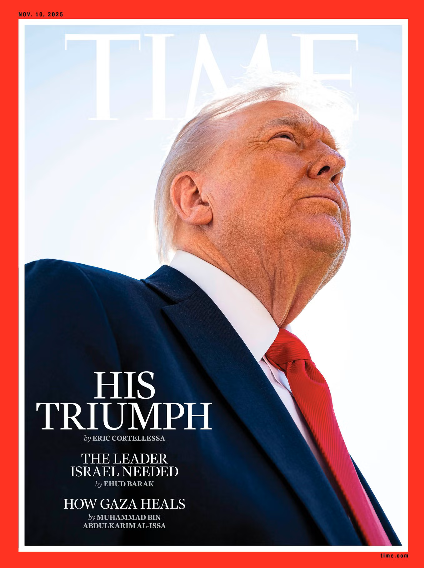 US President D﻿onald Trump on the cover of Time magazine.