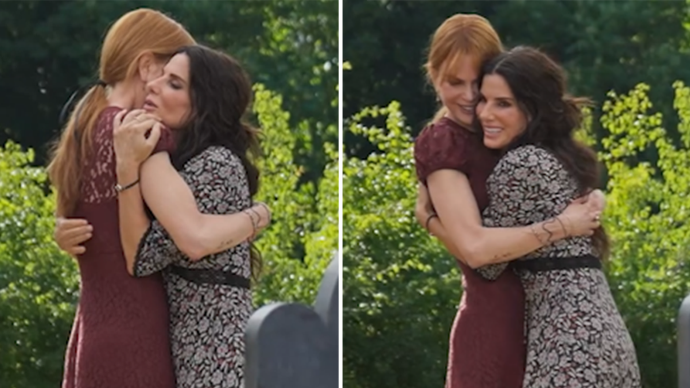 Nicole Kidman and Sandra Bullock on their first day on set of Practical Magic 2