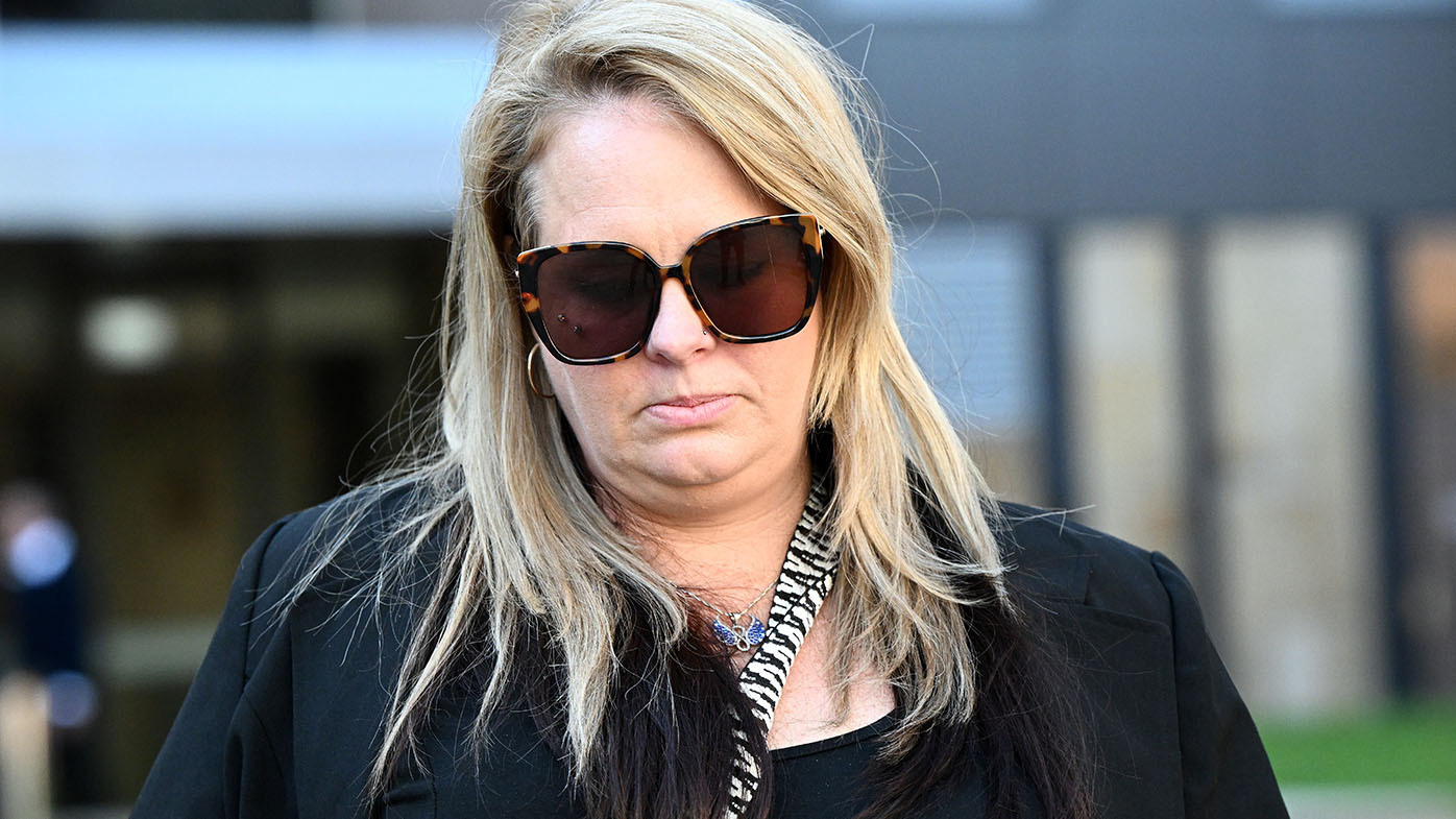 Kallista Mutten, mother of Charlise Mutten, is seen during a break at the Supreme Court of New South Wales in Sydney, Monday, May 27, 2024. Her ex-partner Justin Stein is on trial for killing her daughter.