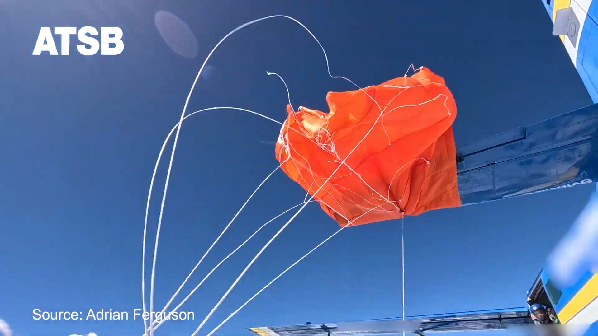 The skydiver was eventually able to cut himself free, but the ATSB had a warning despite no major injuries being recorded in the incident in Tully, Queensland.