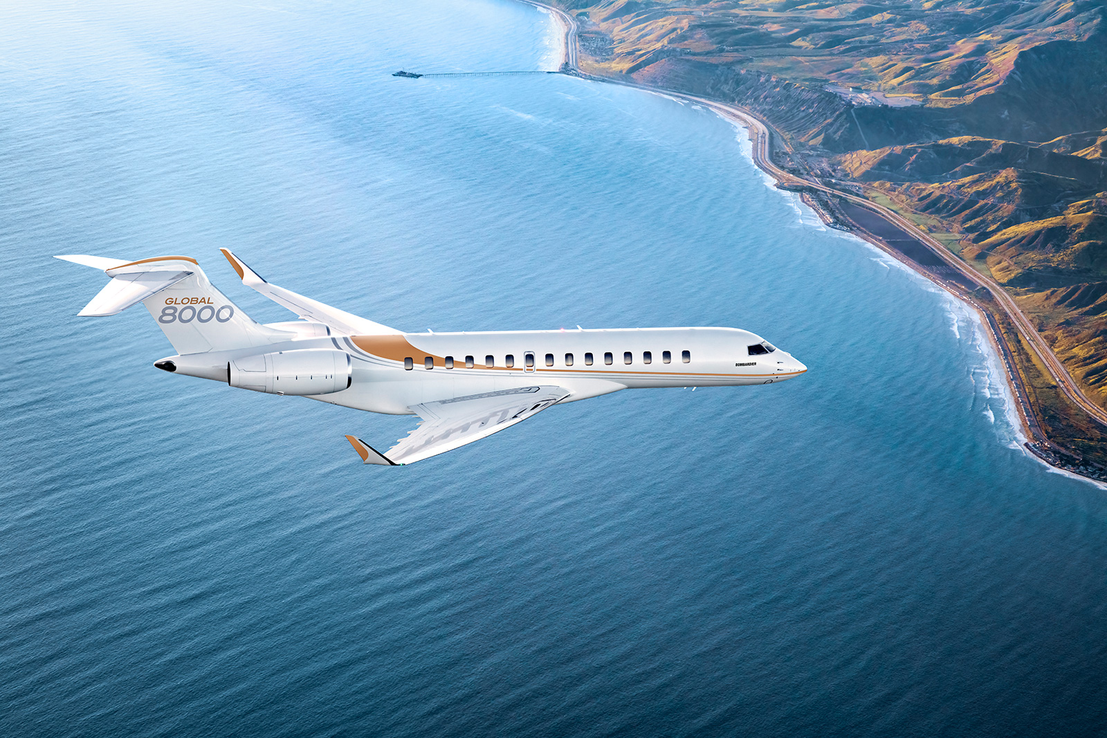 Bombardier Global 7500, photographed at Mojave Air & Space Port and across southern California on April 16-17, 2019, from Wolfe Air AStar 350B and Learjet 25B