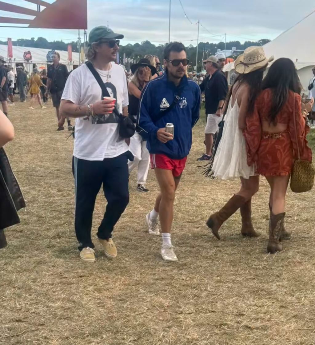 Harry Styles spotted at Glastonbury