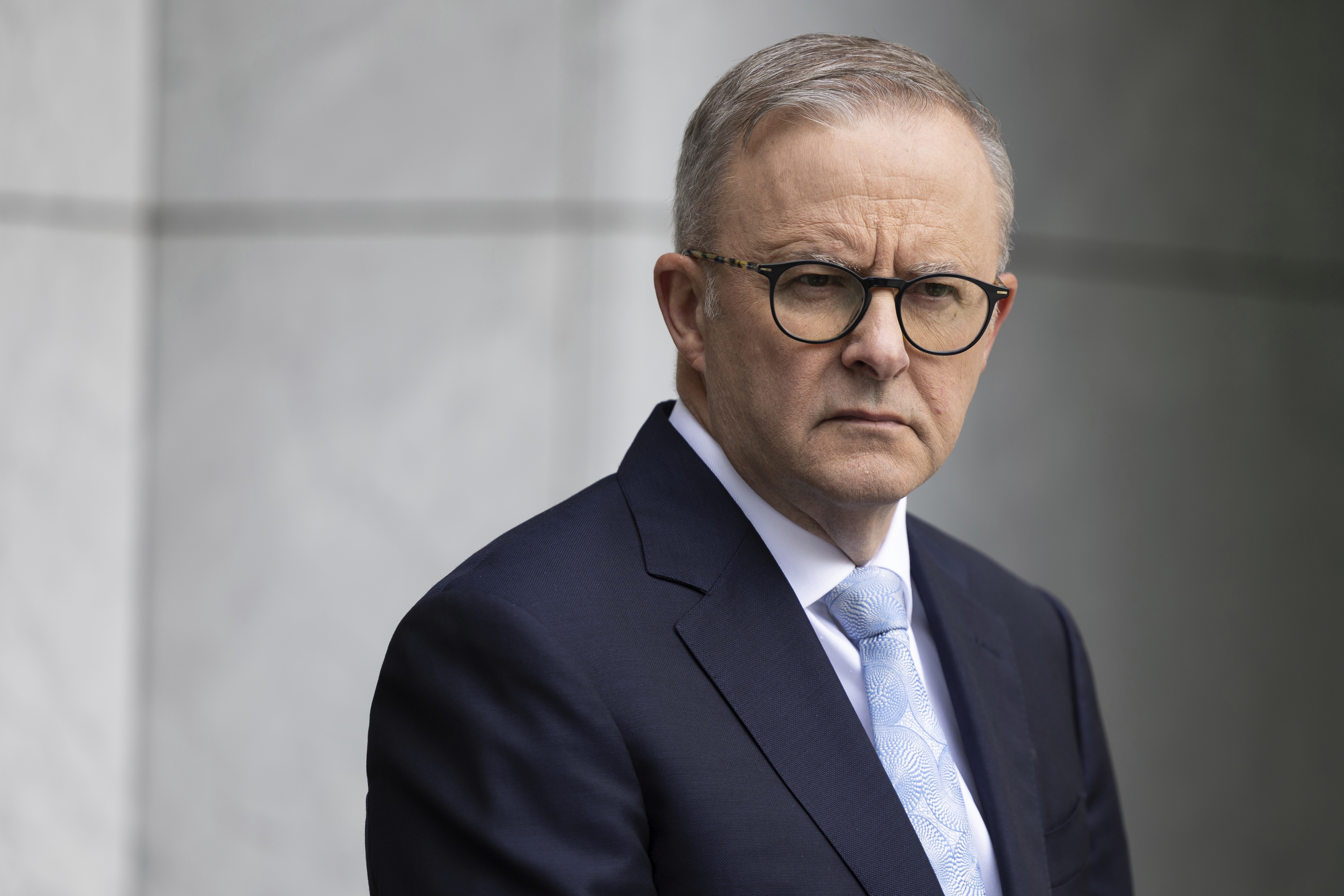 Prime Minister Anthony Albanese during a press conference at Parliament House in Canberra.