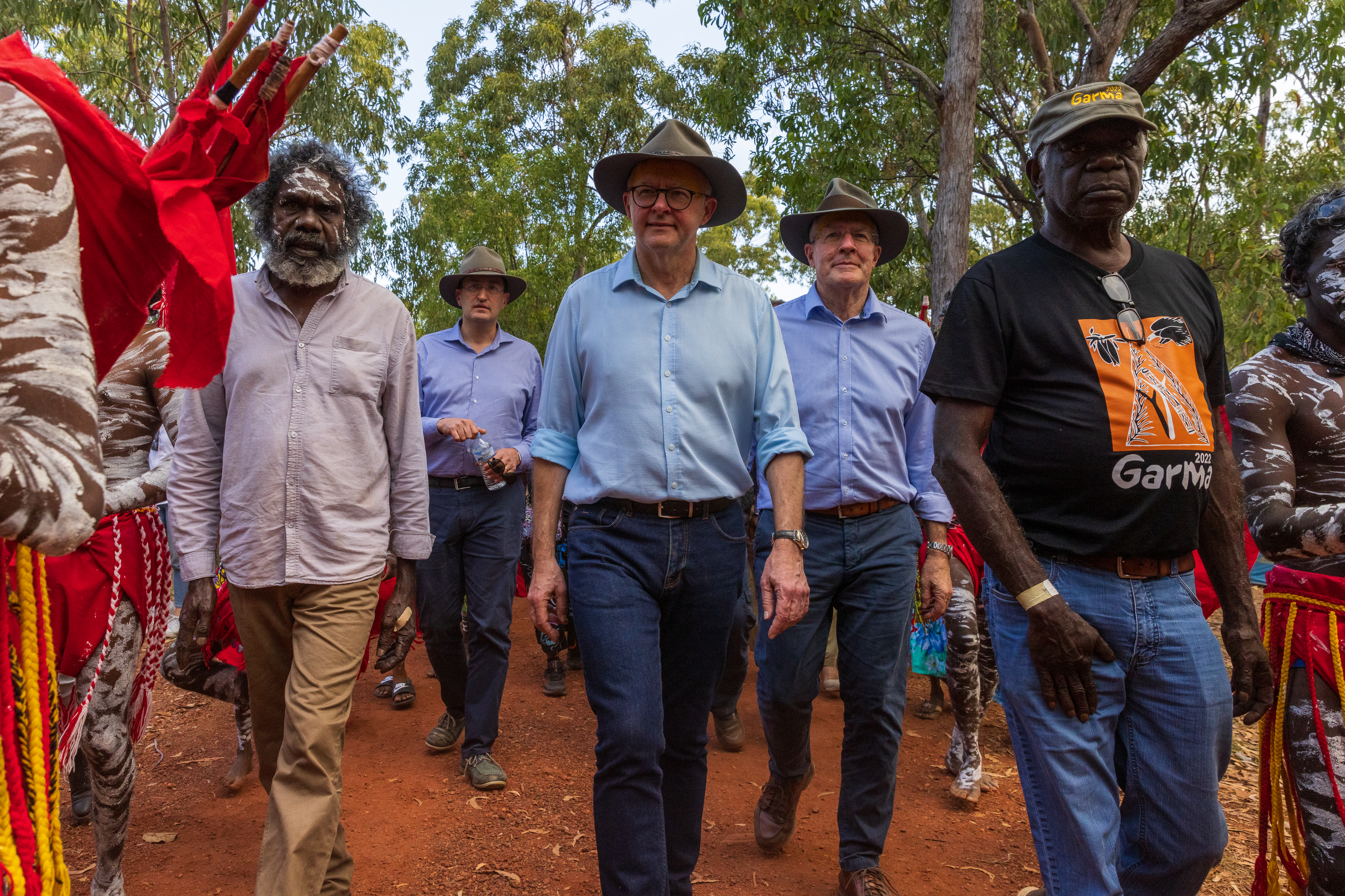 Prime Minister Anthony Albanese at Garma festival in Northern Territory