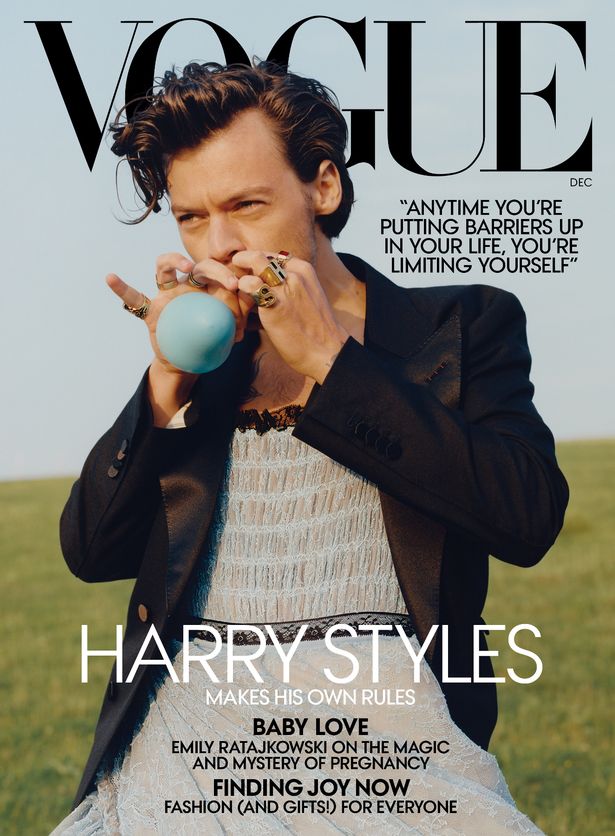 Harry Styles, Vogue cover, wears dress