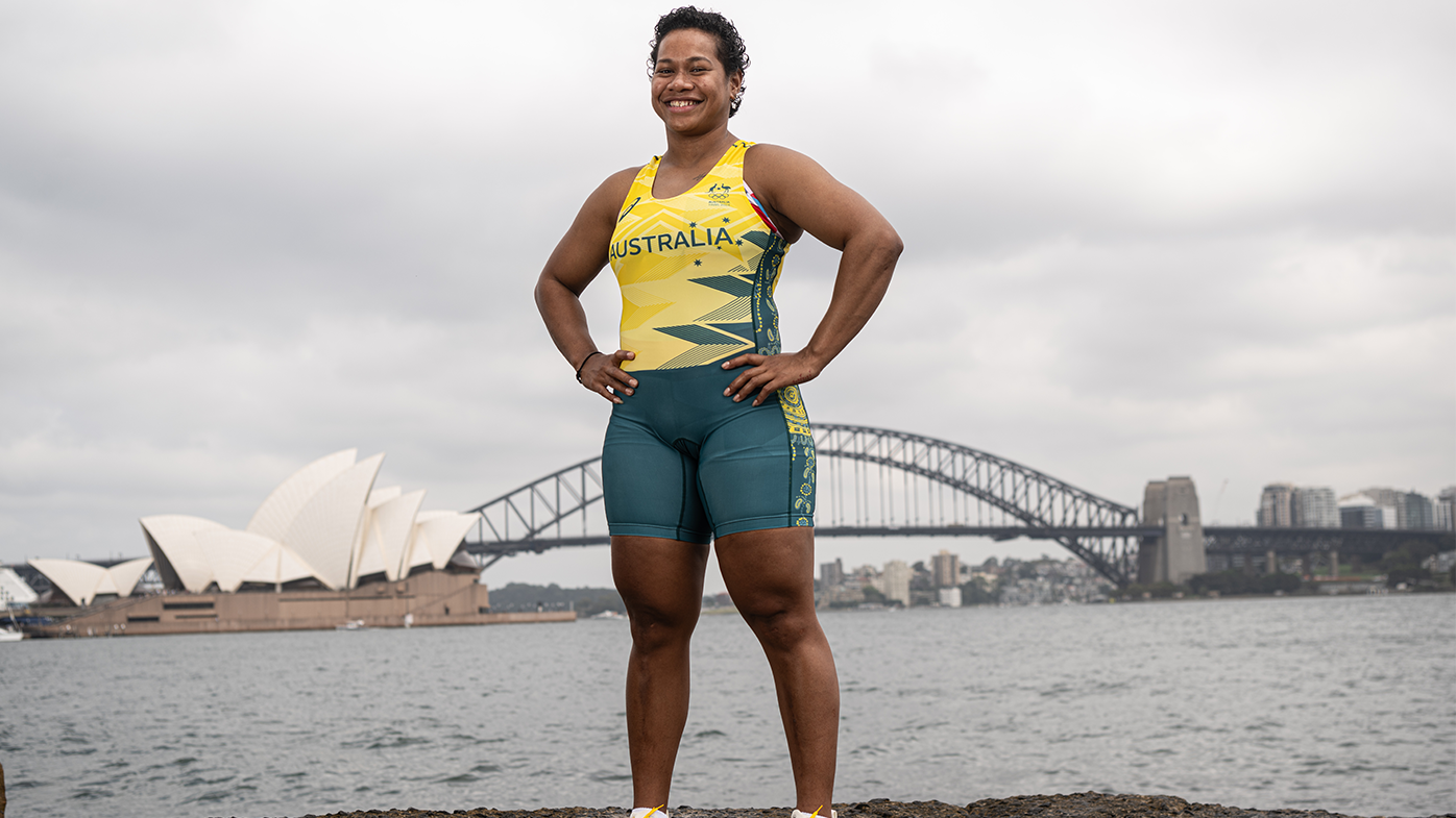 Eileen Cikamantana (weightlifting) Unveiling of the Australian Olympic uniforms at Mrs Macquaries Chair.