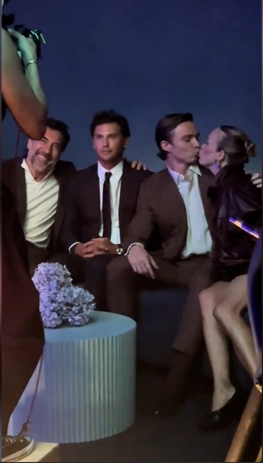 Javier Bardem, Cooper Koch, Nicholas Alexander Chavez, and Chloë Sevigny at the premiere of Monsters: The Lyle and Erik Menendez Story