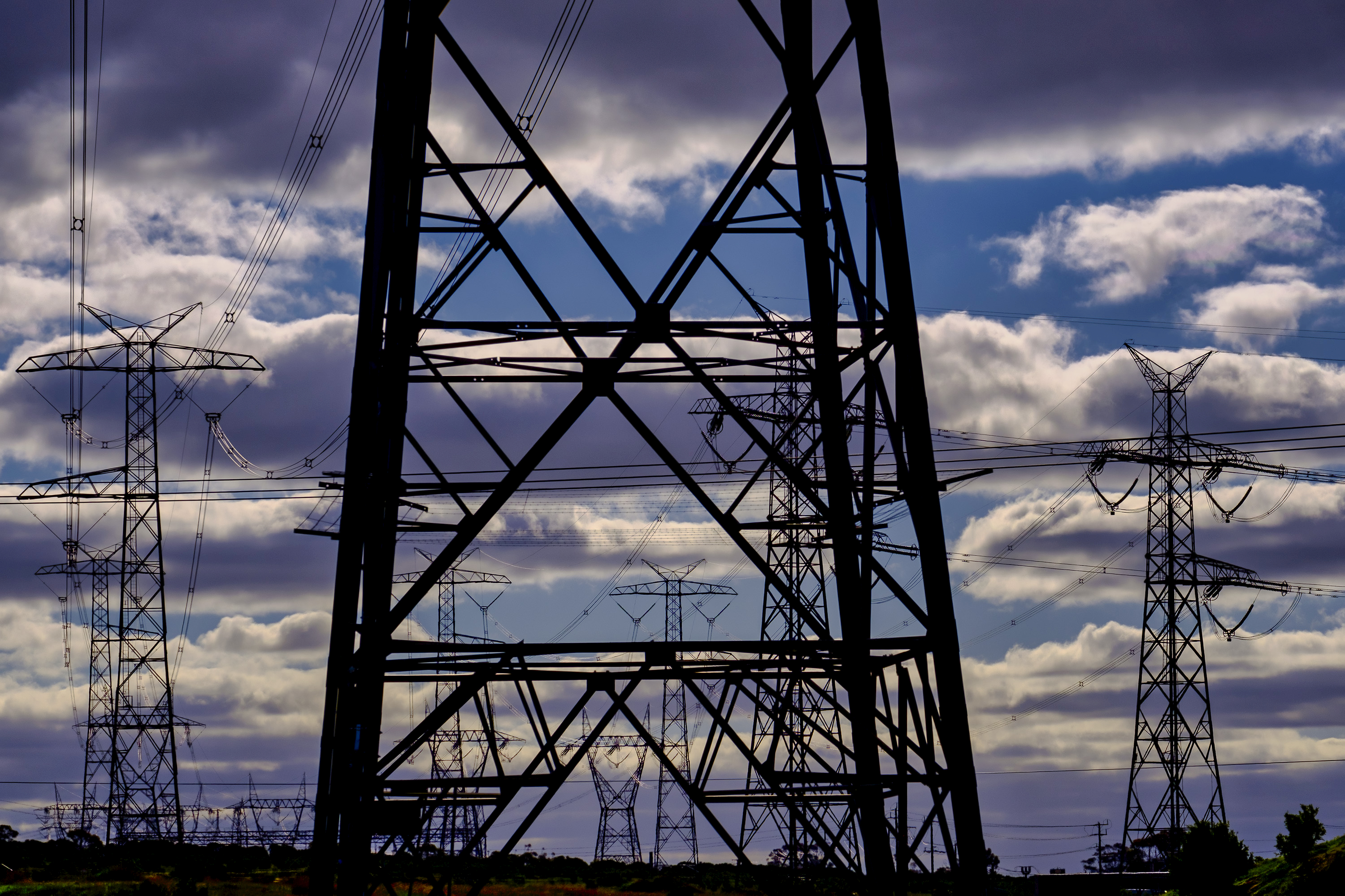 Power lines in Calder Park.