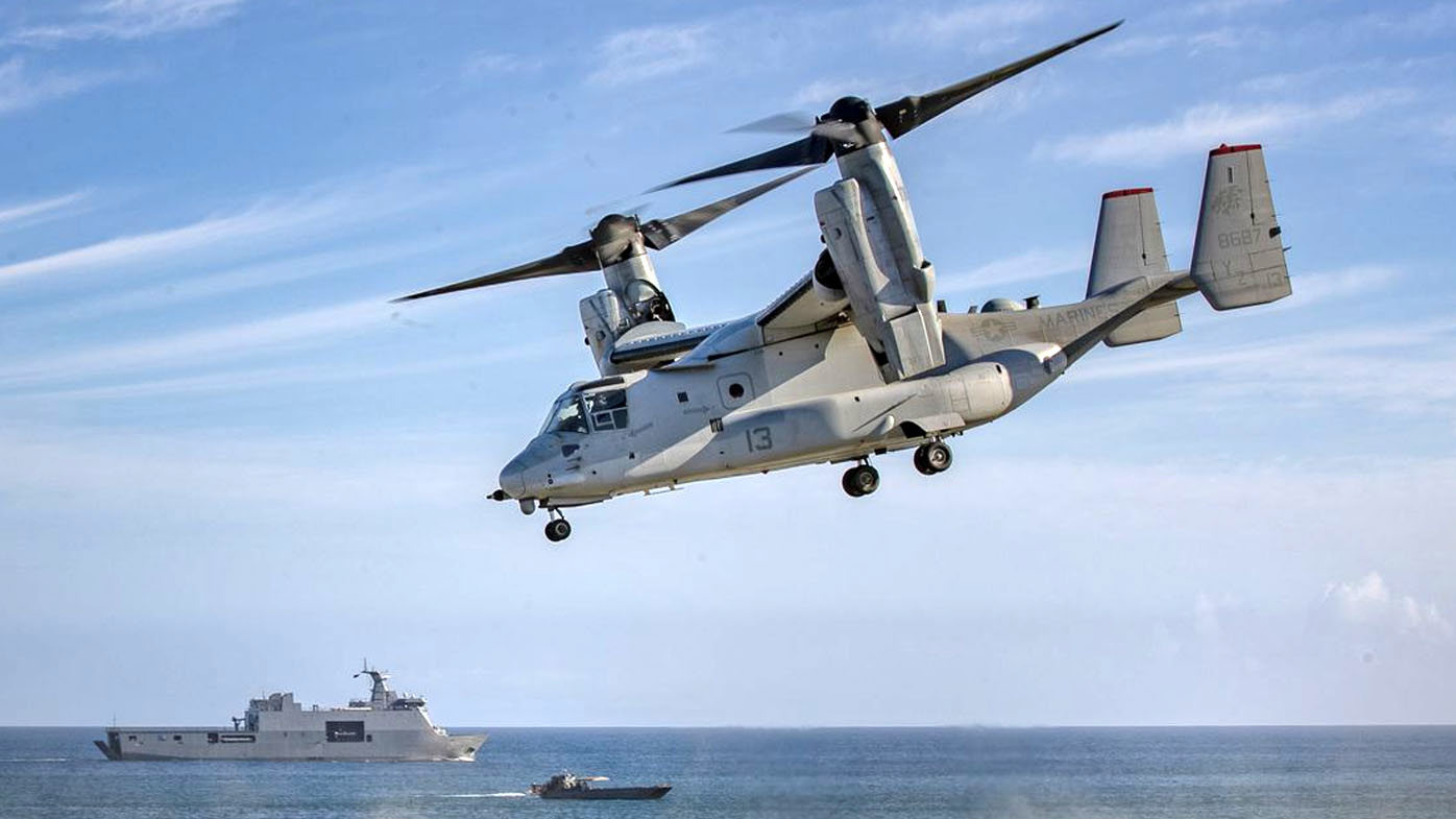 Japón suspende los vuelos de Osprey un día después de que un marino estadounidense muriera en un accidente