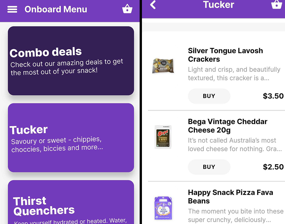 Bonza in flight app