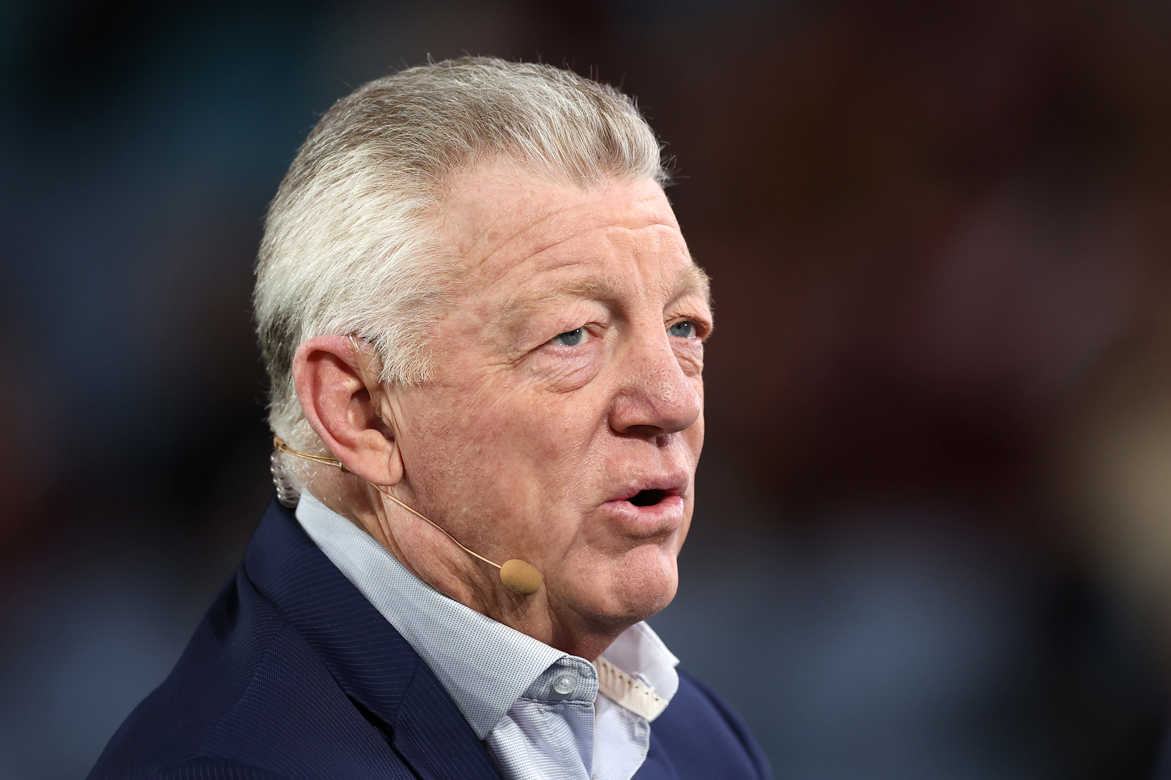 SYDNEY, AUSTRALIA - JULY 12:  General Manager of the Canterbury-Bankstown Bulldogs and commentator Phil Gould is seen before game three of the State of Origin series between New South Wales Blues and Queensland Maroons at Accor Stadium on July 12, 2023 in Sydney, Australia. (Photo by Mark Kolbe/Getty Images)