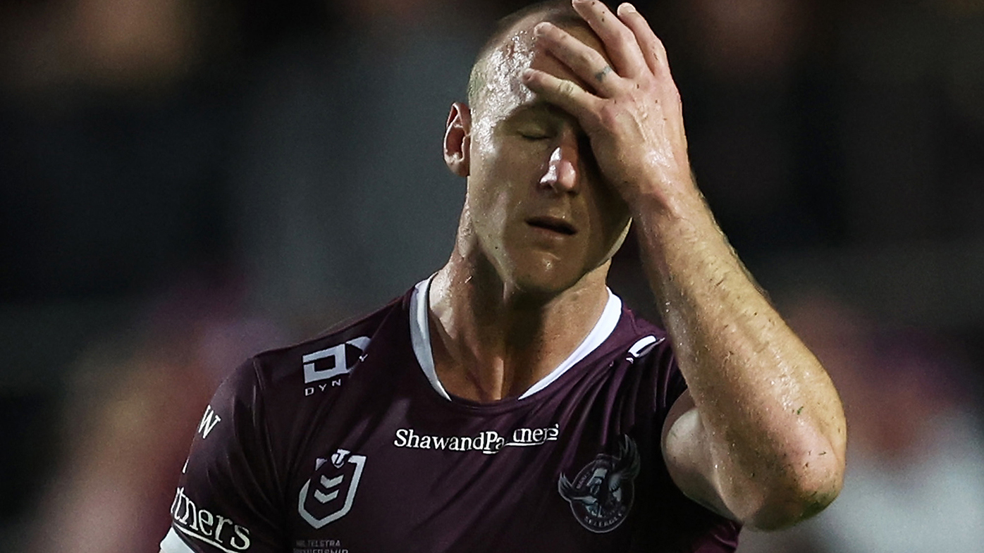 Daly Cherry-Evans shows the strain after his side's loss to the Titans.