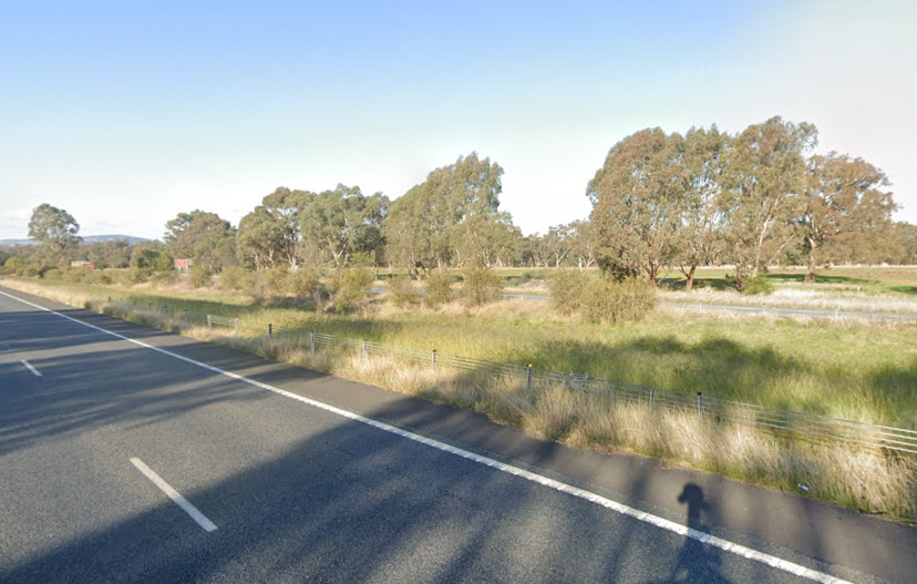 The Hume Highway at Longwood East, Victoria.