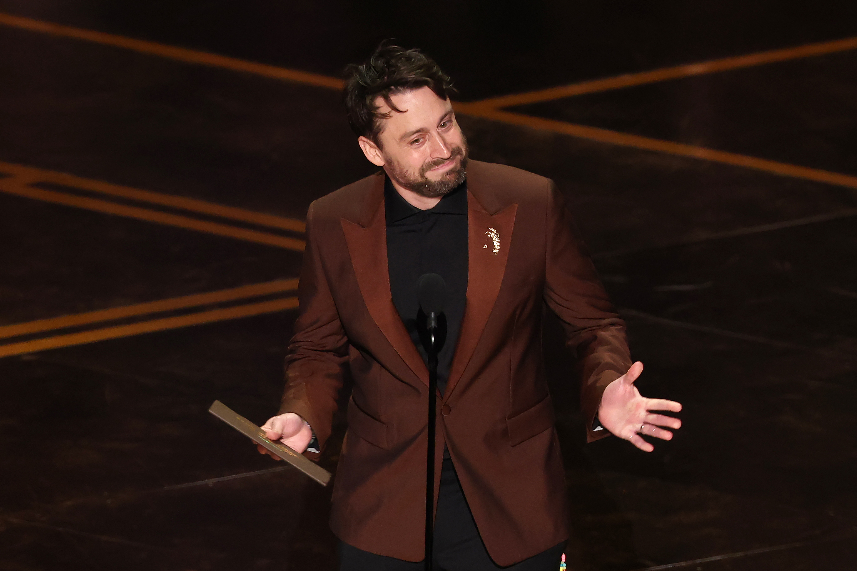 Kieran Culkin jokes about Sean Penn being absent when he won the Oscar for Best Supporting Actor on March 15, 2026. 