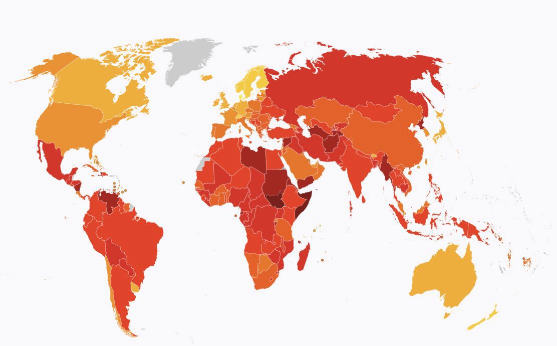 The most corrupt nations in the world