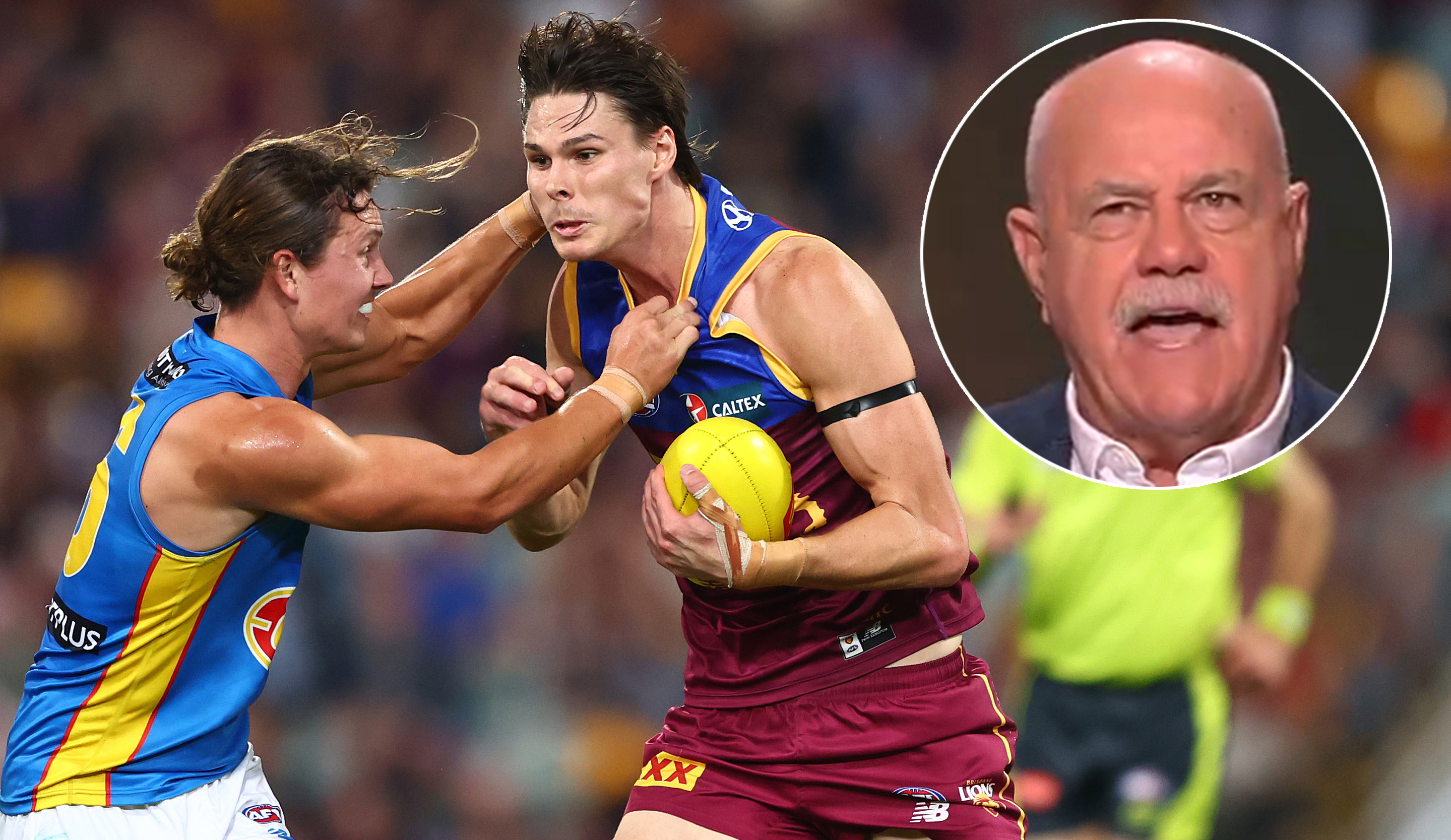 Leigh Matthews has teed off on the officiating of holding the ball.